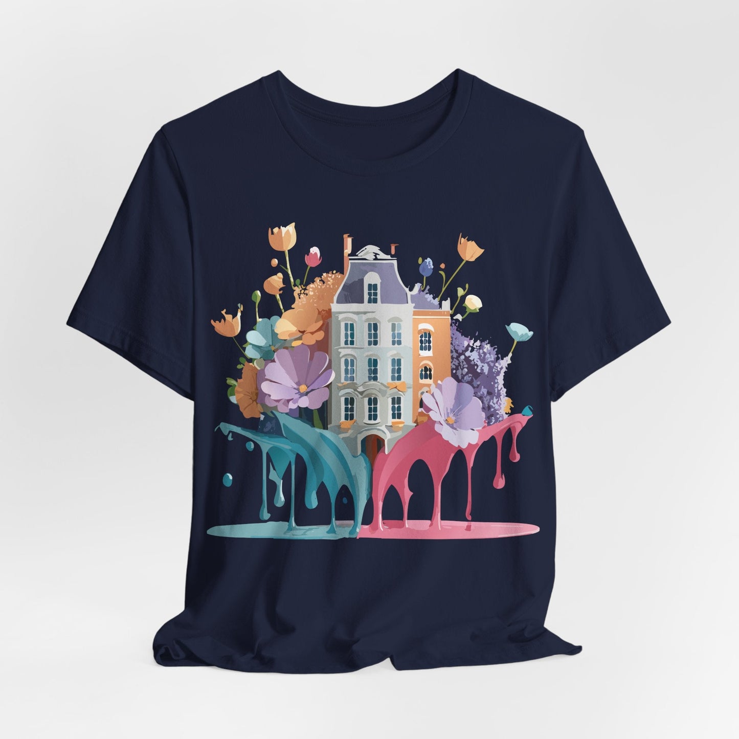 Adelpha Vintage Amsterdam Graphic Tee For Everyday Casual Wear Unisex Short Sleeve Shirt