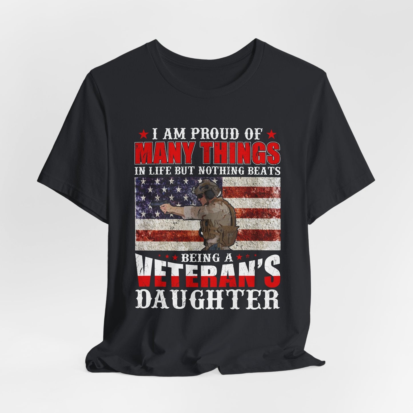 Army Veteran Patriotic Graphic Design Unisex Cotton T-Shirt v28