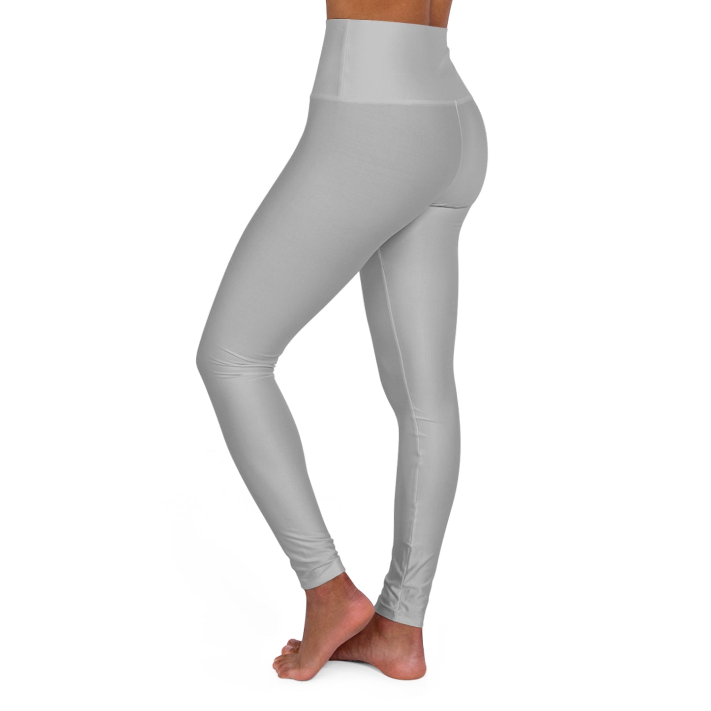 Silver 2 Ash Color High-Waist Yoga Leggings Women's Seamless Poly-Span Stretchy Performance Pants
