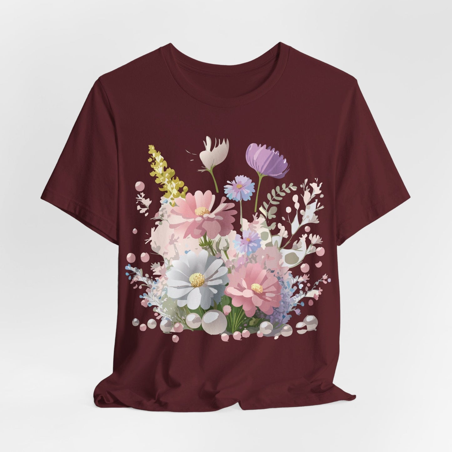 Adelpha Floral Graphic T Shirt Unisex Jersey Short Sleeve Art Design Vintage Inspired Premium