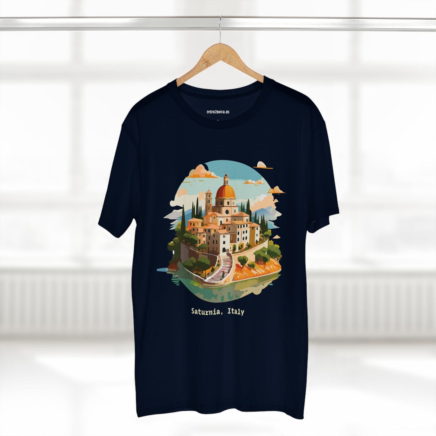 Italy Travel Shirt Unisex Tourist Tee With Original Art Design Retro2Nova Premium Cotton