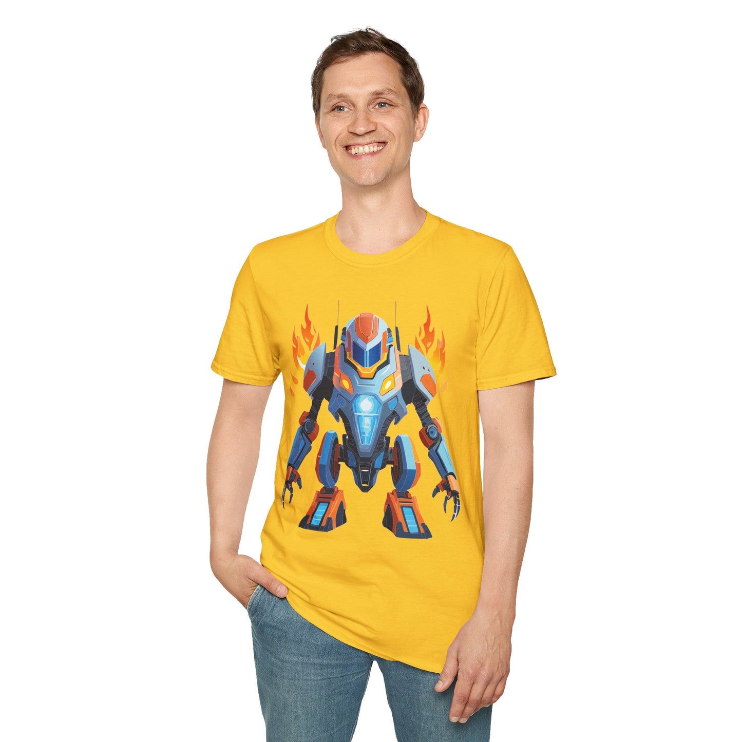 Cyborg Tee Unisex Robot Shirt Terminator Shirt Art Design Gildan Softstyle 64000 Cotton Tee