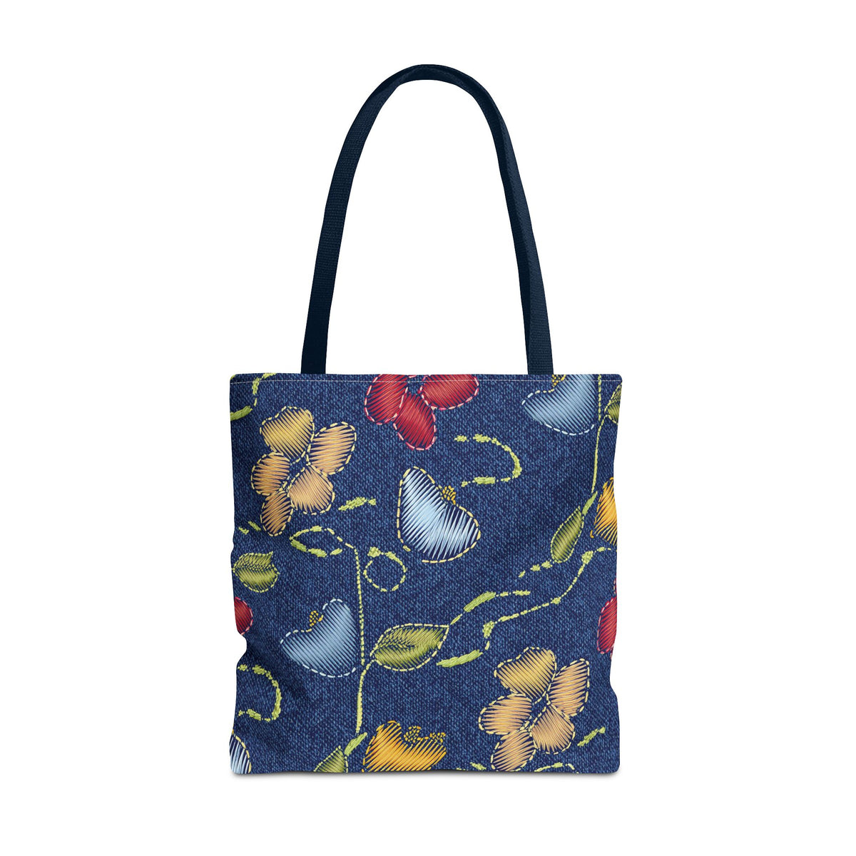 Denim Fabric Imitation Print Unisex Canvas Bag Poly Spun 3 Sizes Tote Bag 128