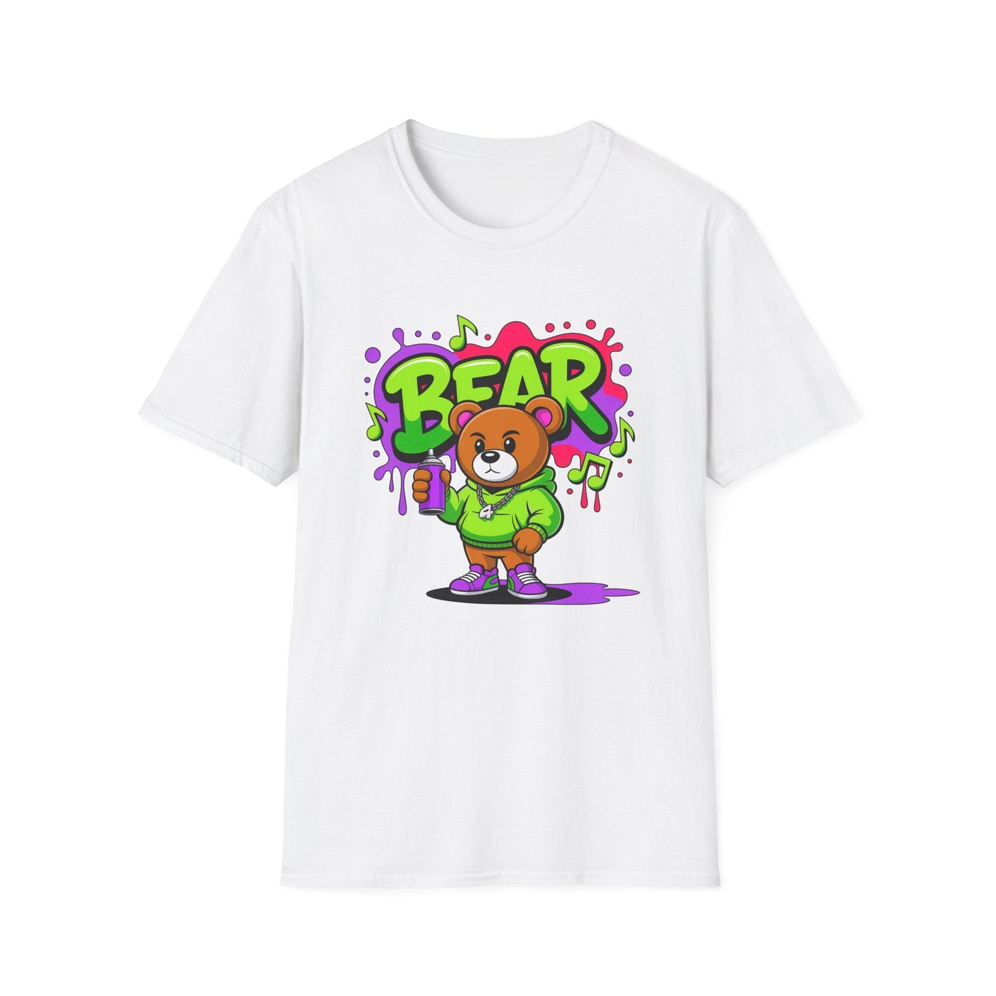 Cartoon T Shirt With Animation Funny Animals Tee Gildan Softstyle 64000 100 Percent Ring Spun Cotton