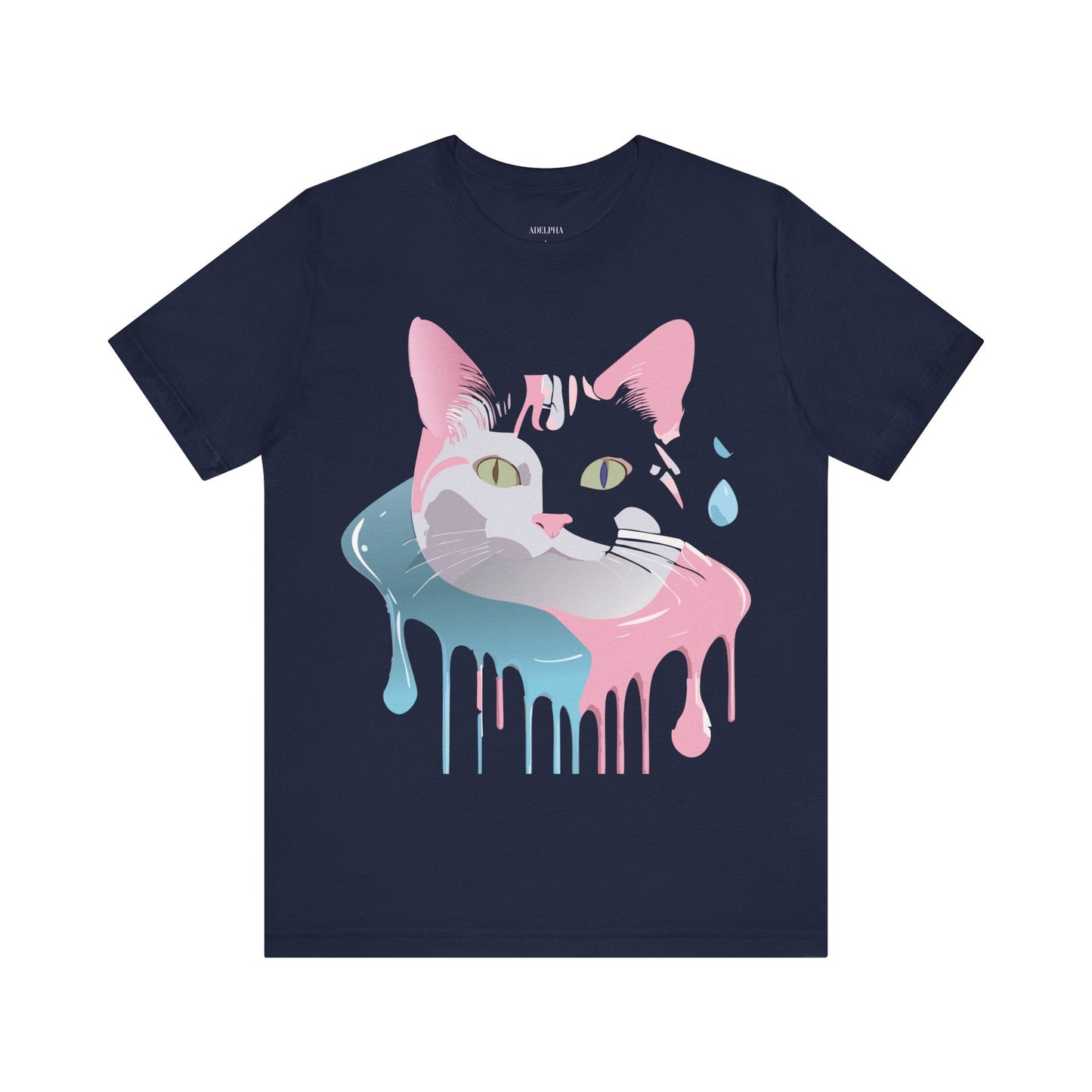 Cat Graphic Tee Unisex Short Sleeve T Shirt Adelpha Vintage Inspired Design