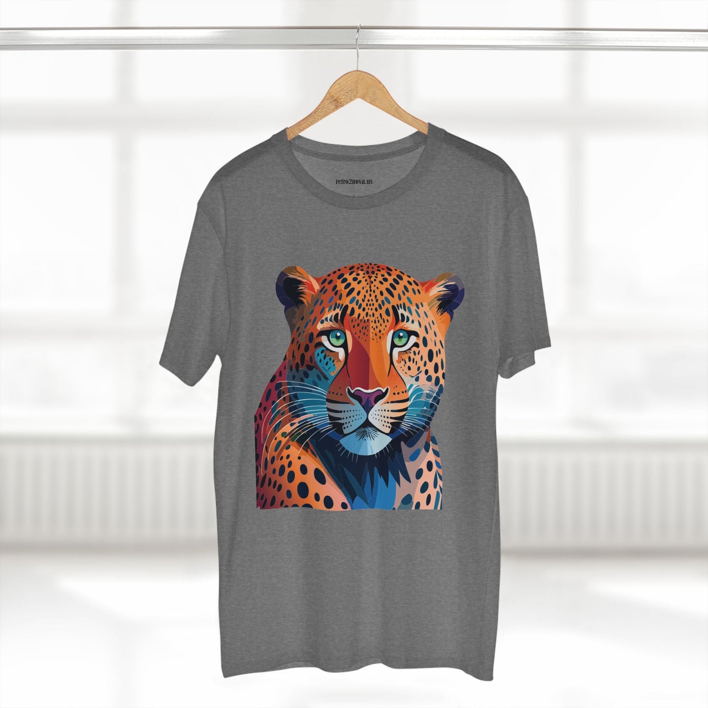 Unisex Cheetah Shirt Premium Cotton Tee With Original Art Design From Retro2Nova Art Collection Soft Breathable Comfort