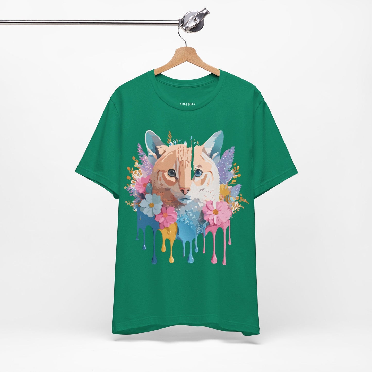 Cat Graphic Tee Unisex Vintage Art Design Adelpha Premium Comfort