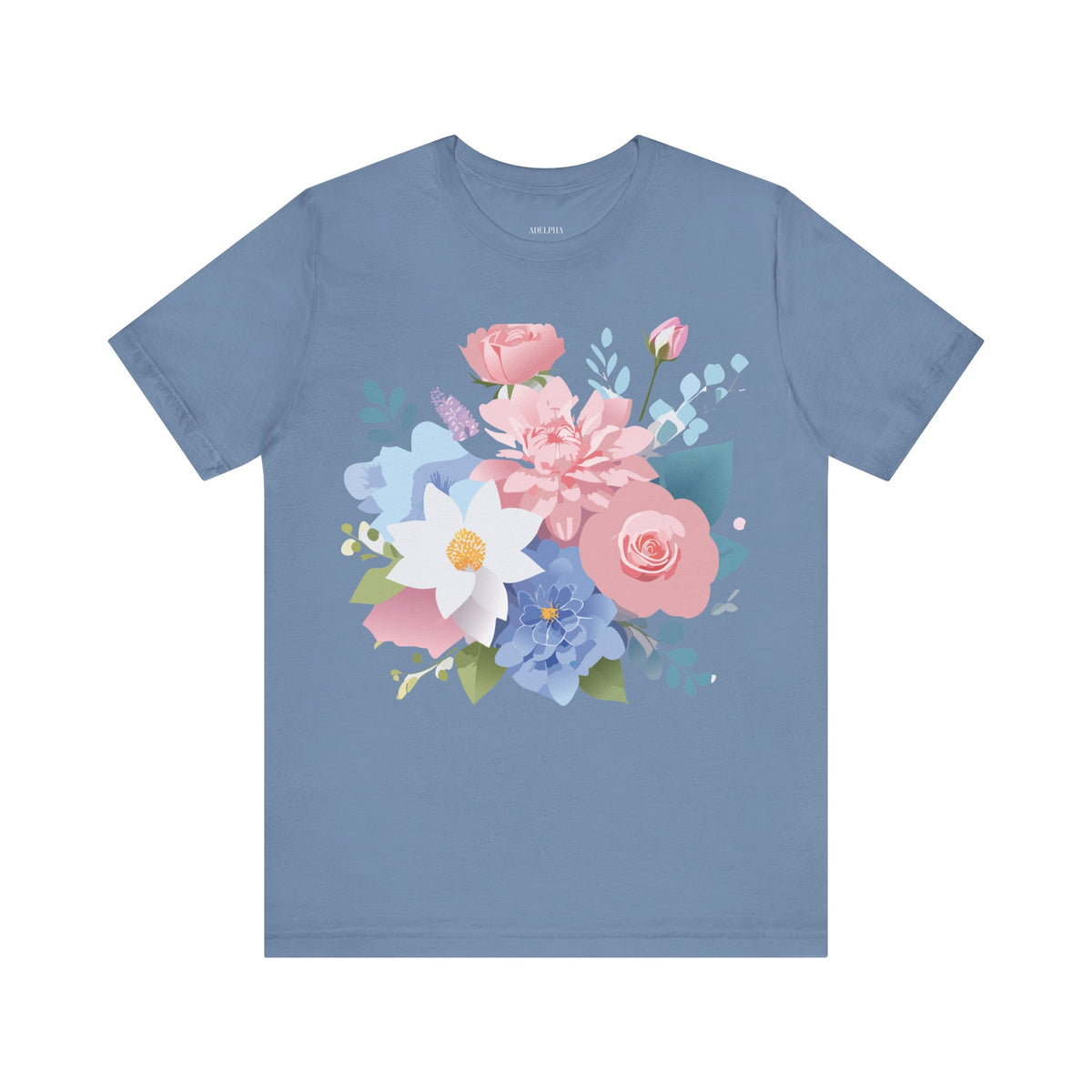 Floral Graphic Tee Shirt - Bella+Canvas Unisex 100 Cotton 25