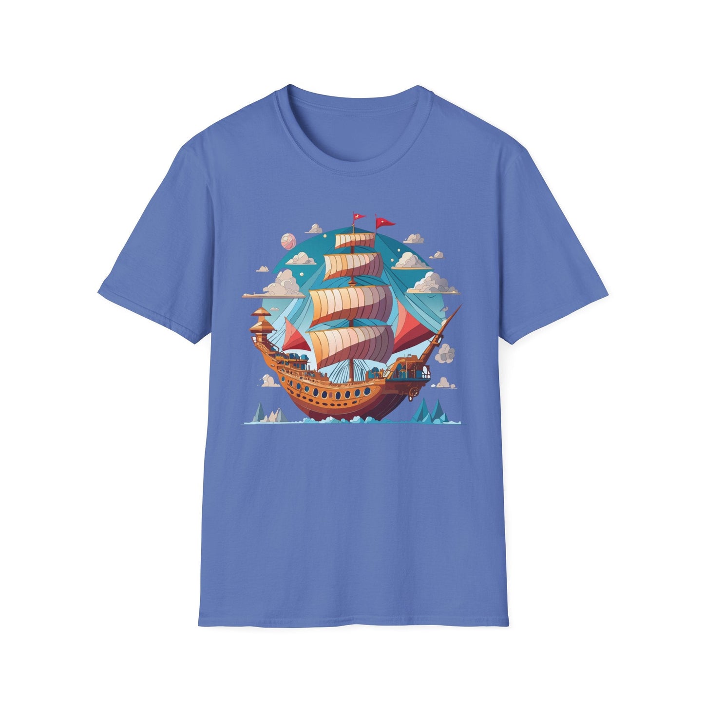 Ship T Shirts Frigate T Shirts Vessel Tee Shirt Unisex Softstyle Cotton Tee Gildan Softstyle 64000