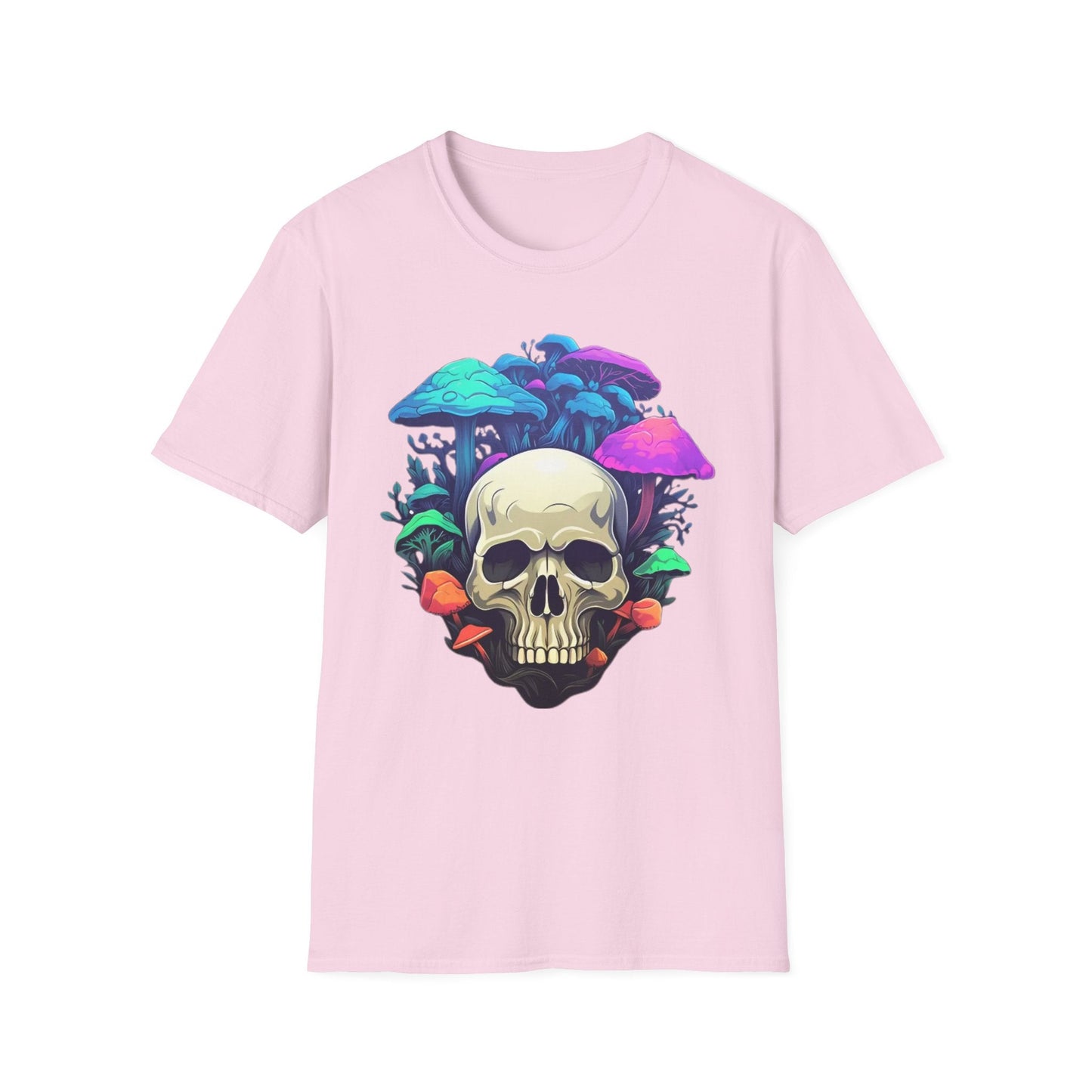 Unisex Skull Tee Shirt Short Sleeve Skeleton Design Gildan Softstyle Cotton Tee Shirt