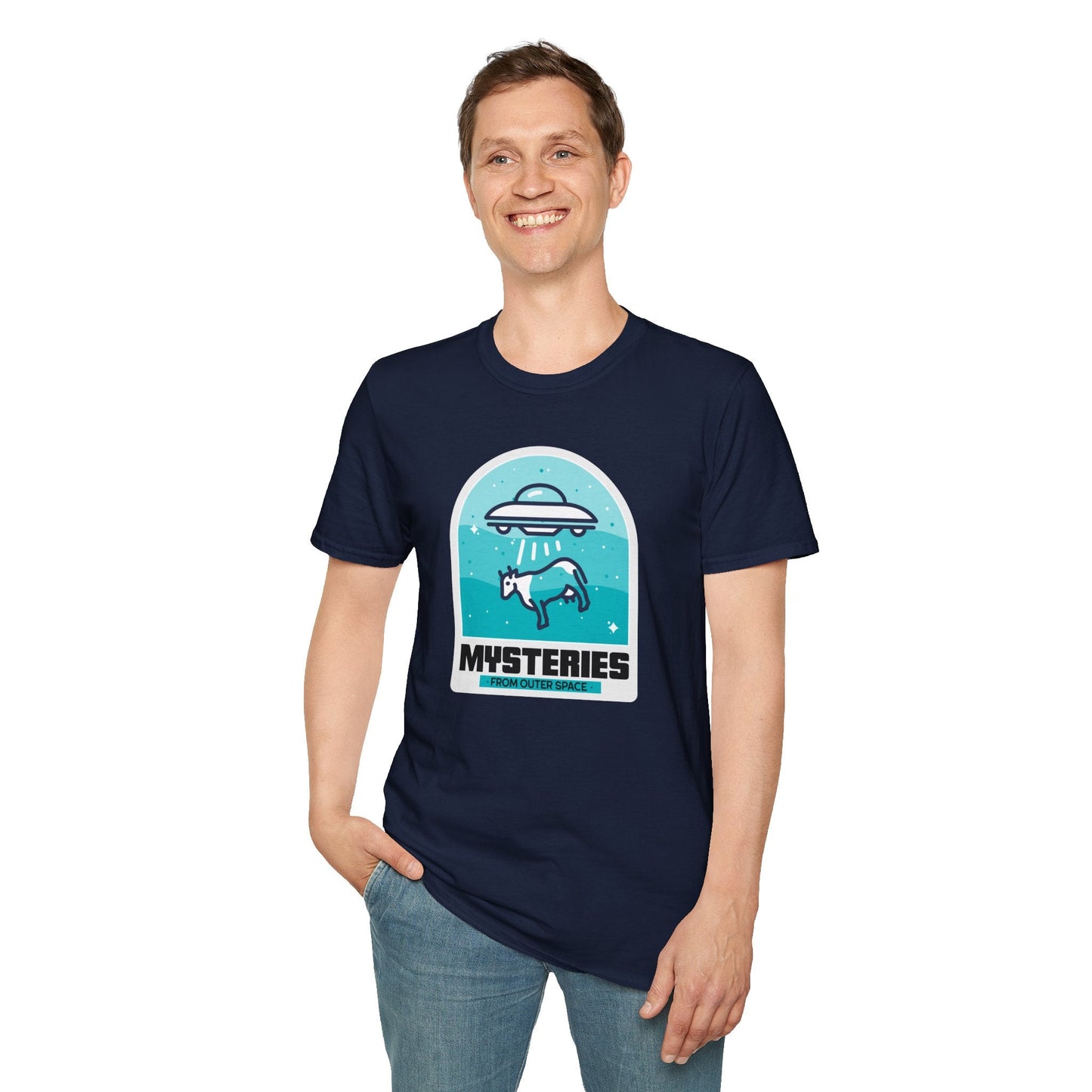 Mysteries UFO Abduction TShirt  Retro Alien Space Graphic Tee