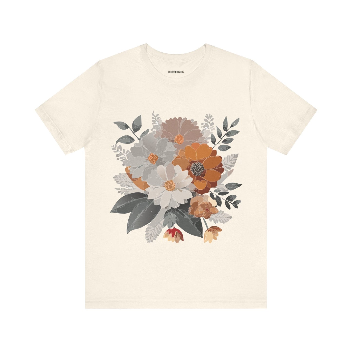 Flowers Shirt Floral Shirt Unisex Tee Lightweight Jersey Short Sleeve Floral Print Free Shipping