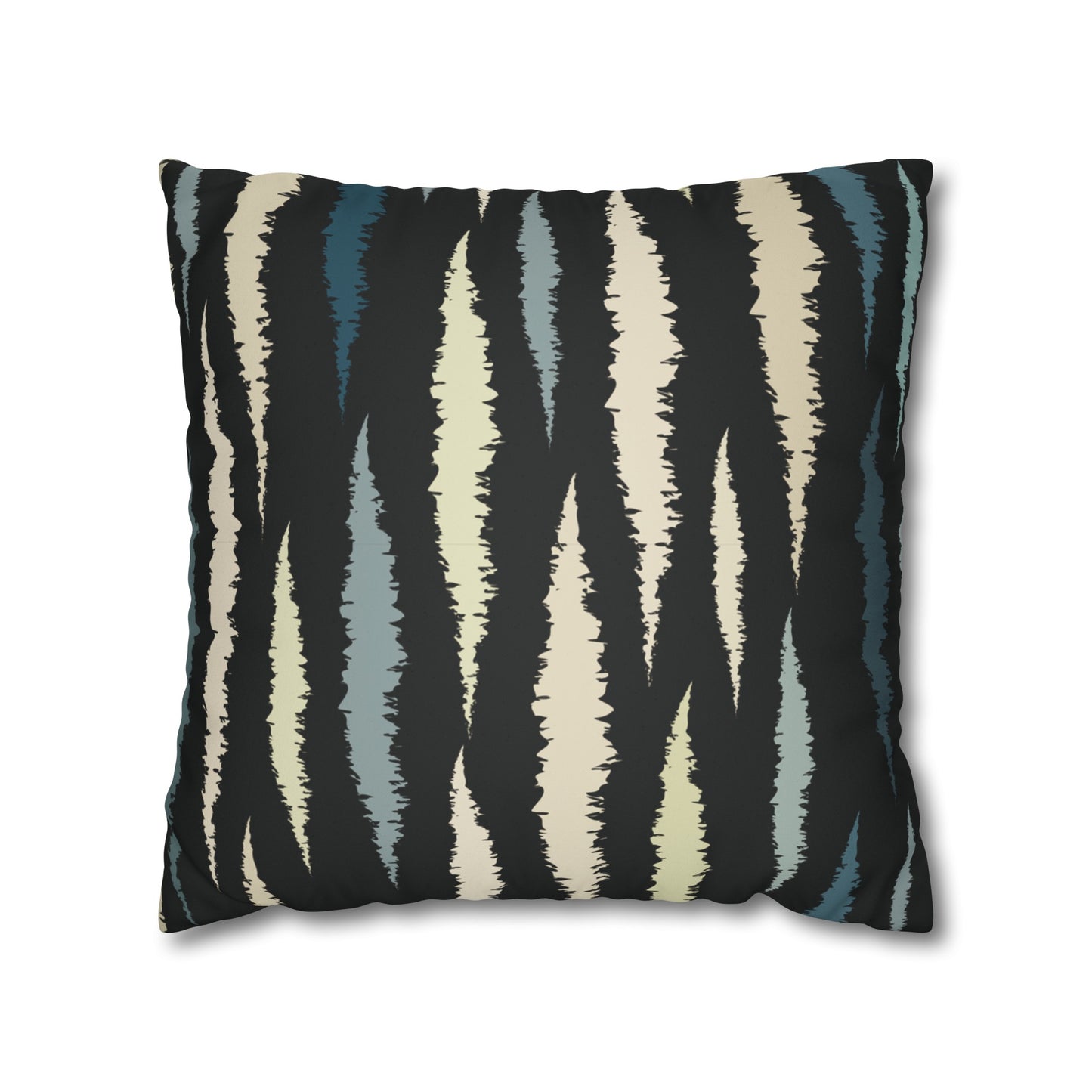 Faux Suede Pillowcase with Abstract print