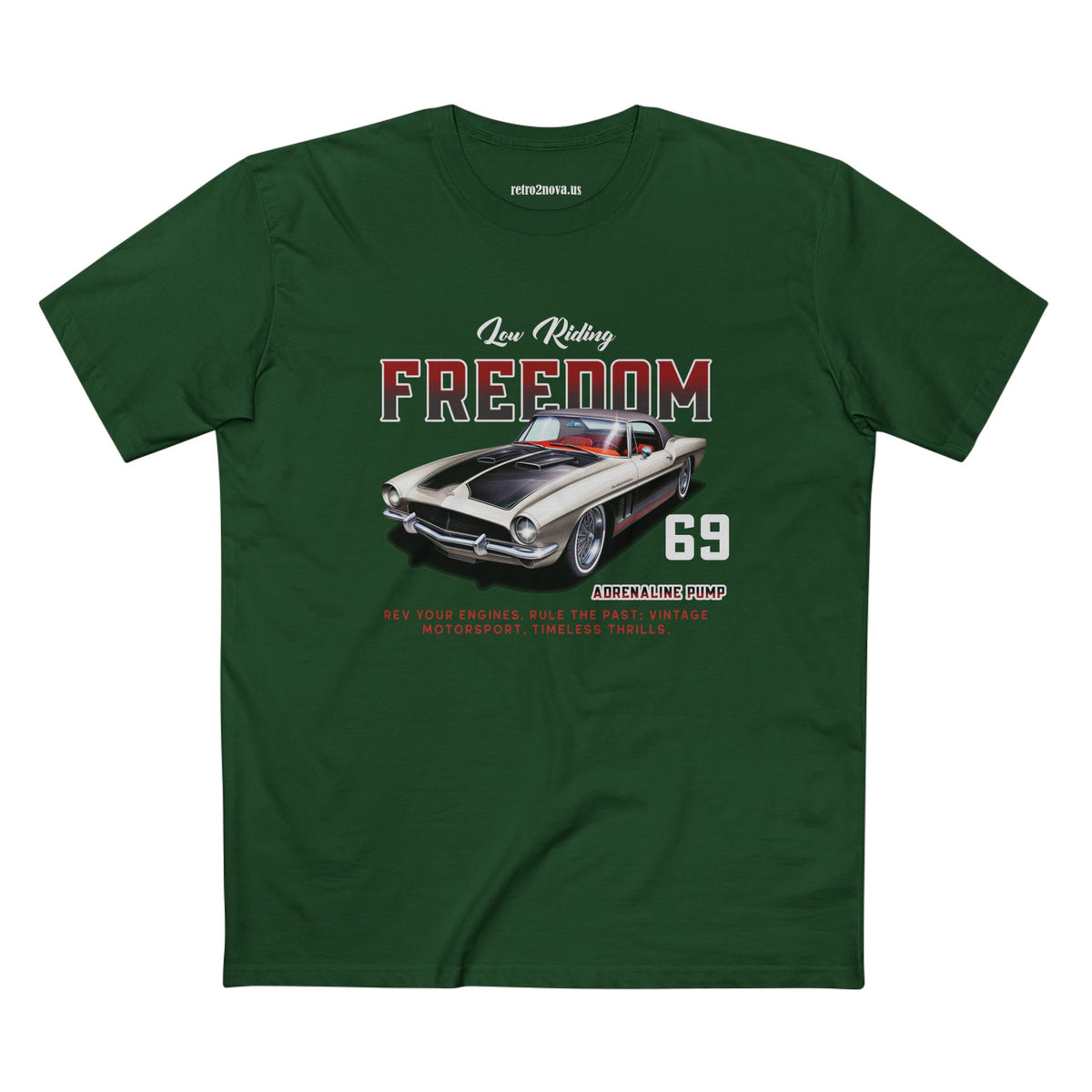 Retro Car Vintage Graphic Tee Staple Unisex 100 Cotton Tee Shirt - RC-8