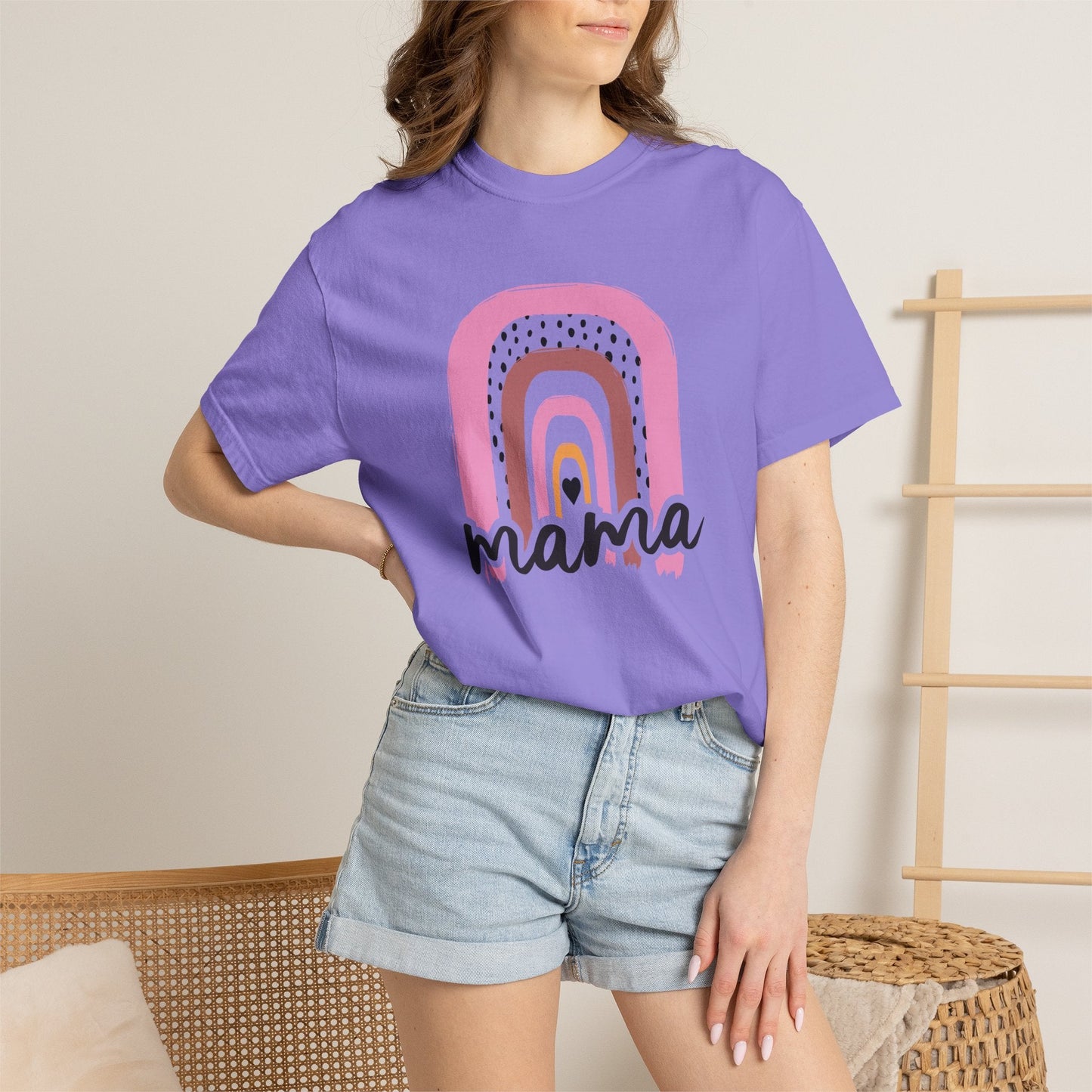 Mom T-shirt Mother's Day Mama Tee Unisex Comfort Colors Garment-Dyed Cotton h24