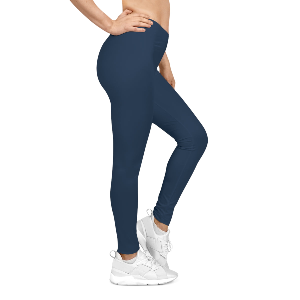 Deep Space Blue Color Women's Poly-Span Casual Leggings XS-2XL