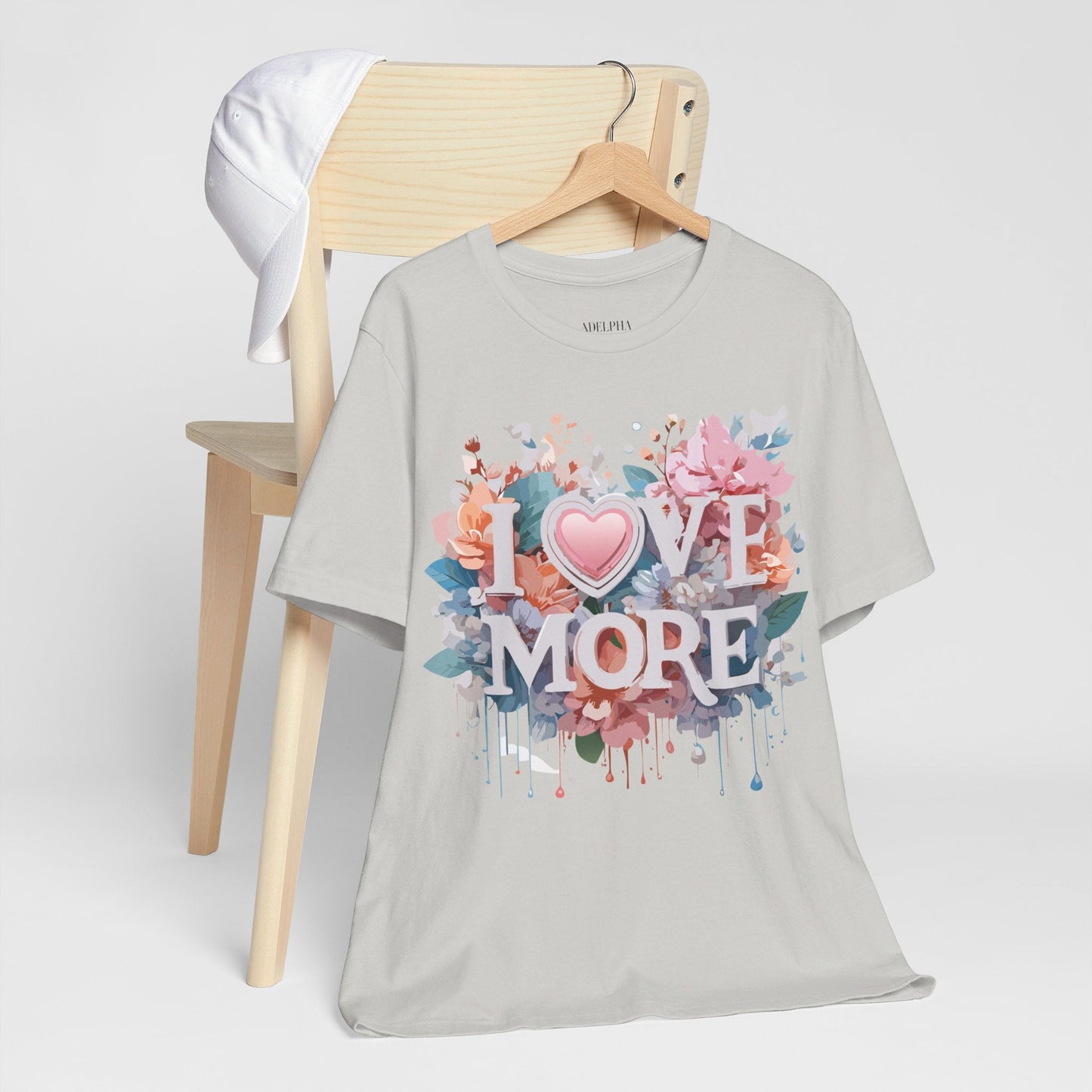 Valentine Day Graphic Unisex 100 Cotton Vintage Artwork with Love and Flower Design Tee 17