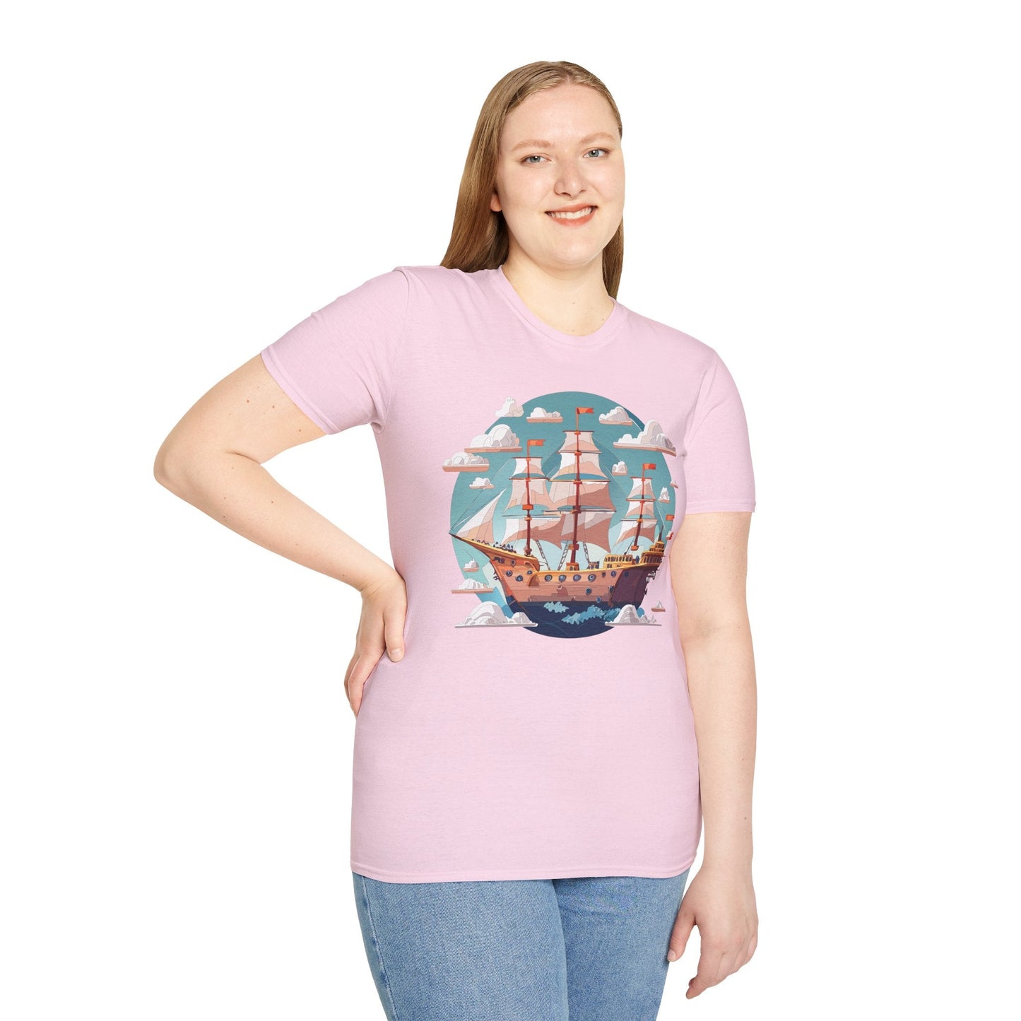 Unisex Ship Frigate Vessel T Shirt Softstyle 64000 Cotton Tee Ultimate Everyday Comfort