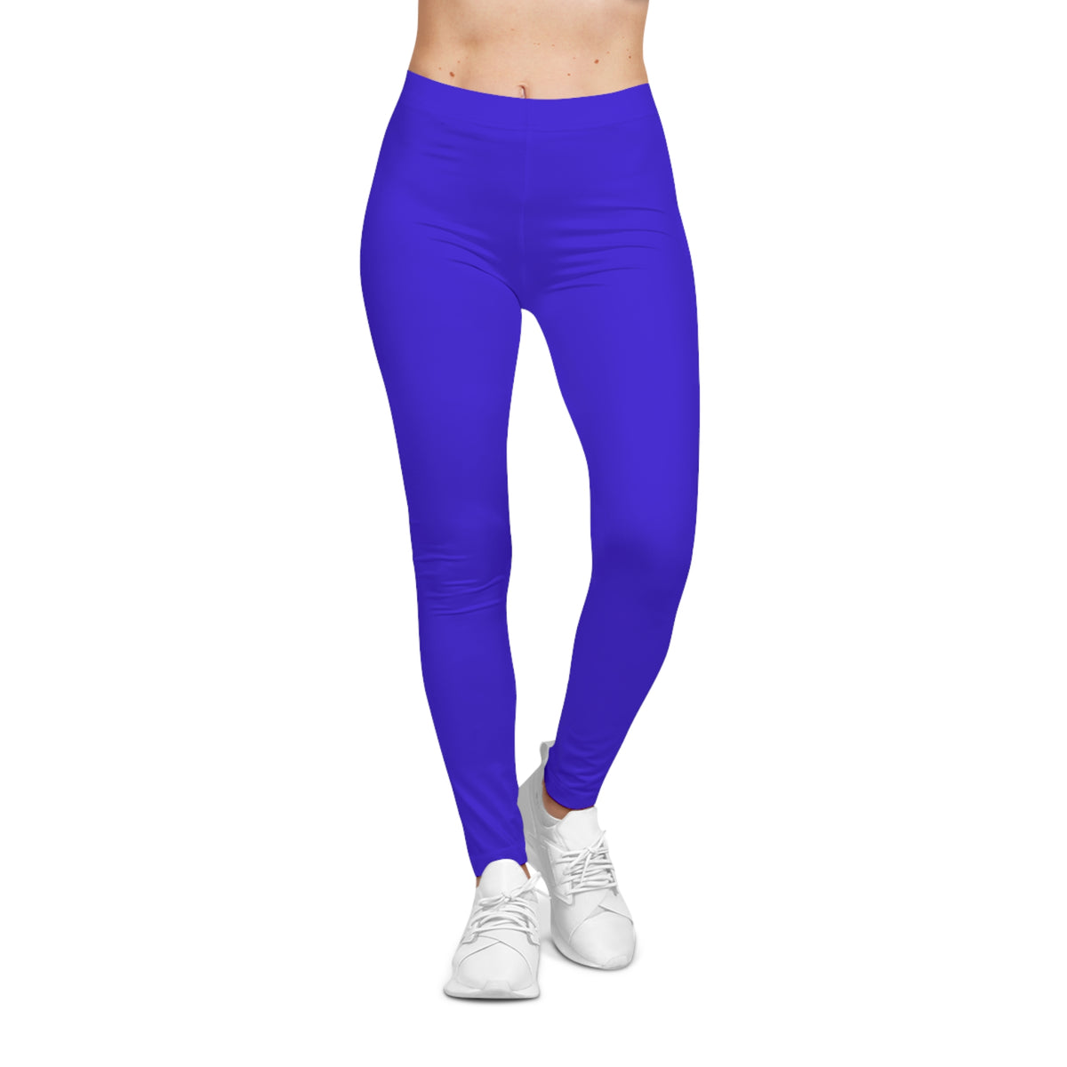 Ultrasonic Blue Color Women's Poly-Span Casual Leggings XS-2XL