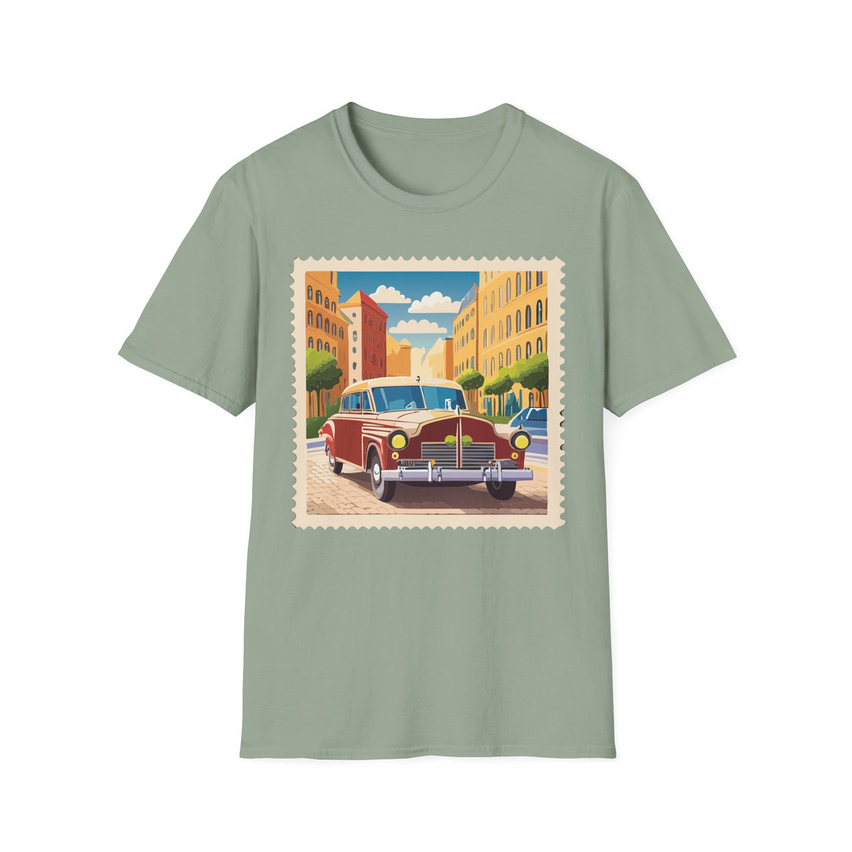 Vintage Convertible Car illustration T-Shirt | Retro City Street