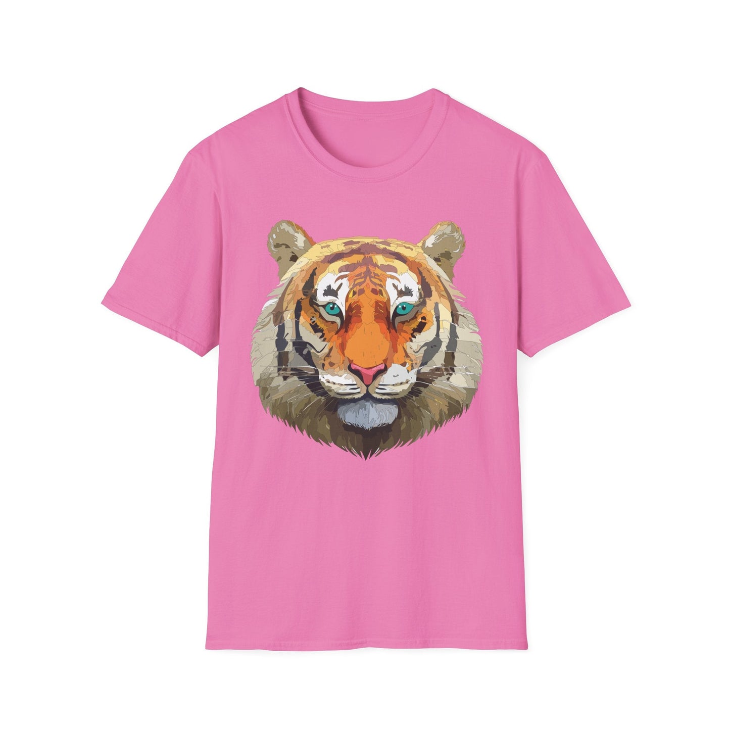 Tiger Shirt Unisex Animal Tee Gildan Softstyle 64000 Cotton Tee