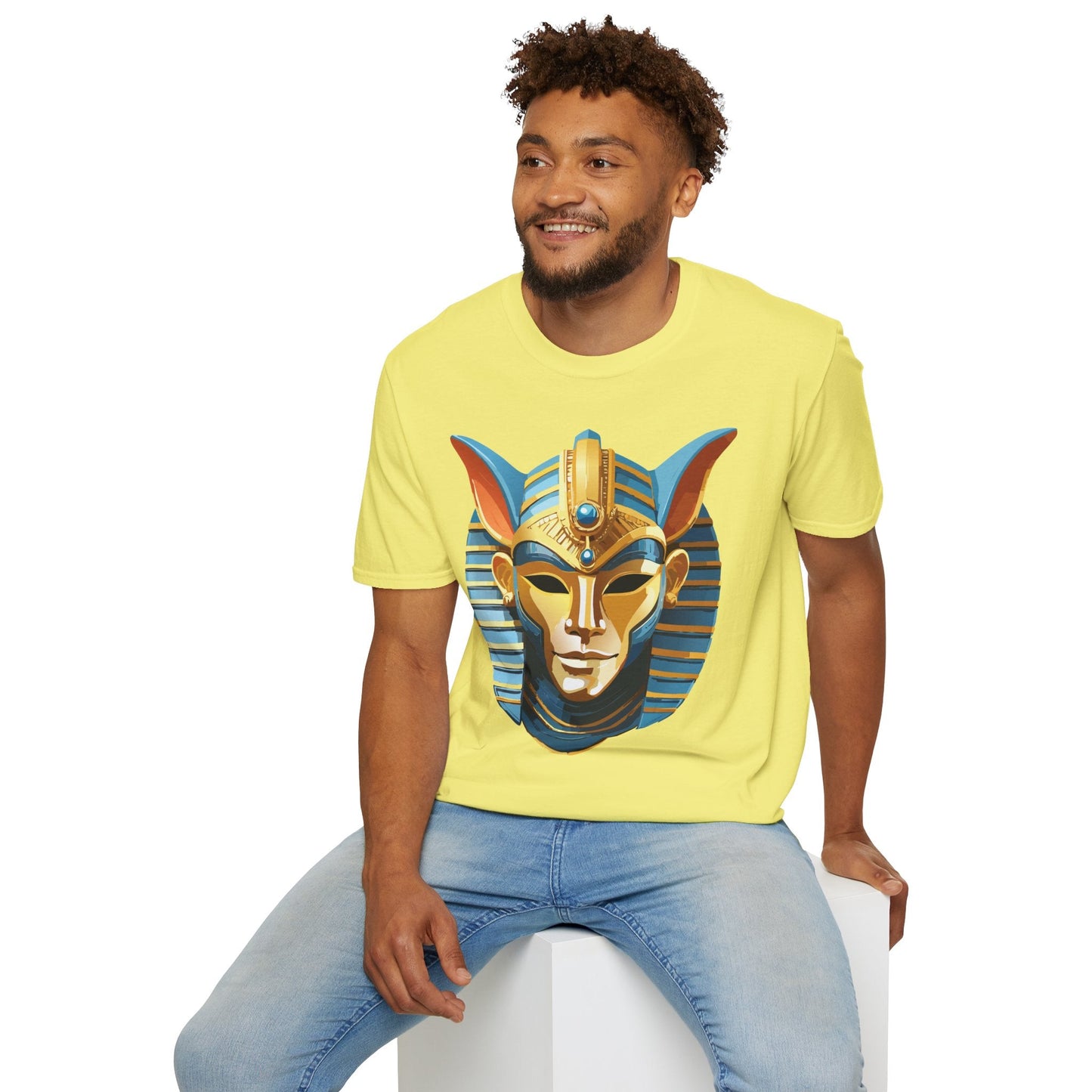 Mask Tee Shirt Unisex Softstyle Cotton Tee With Masquerade Art Design Gildan Softstyle