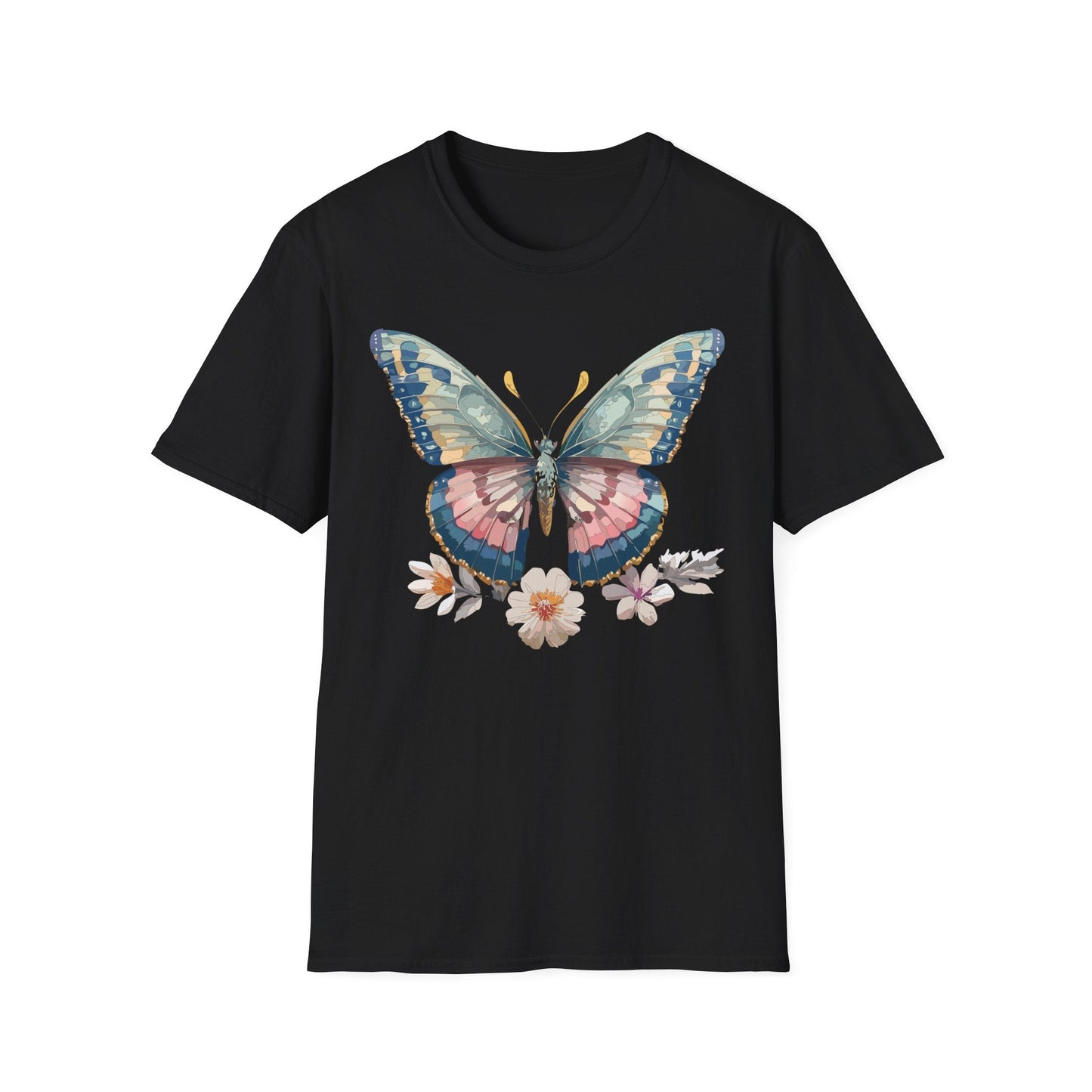 Butterfly Shirt Unisex Monarch Design Gildan Softstyle 64000 Ring Spun Cotton Tee