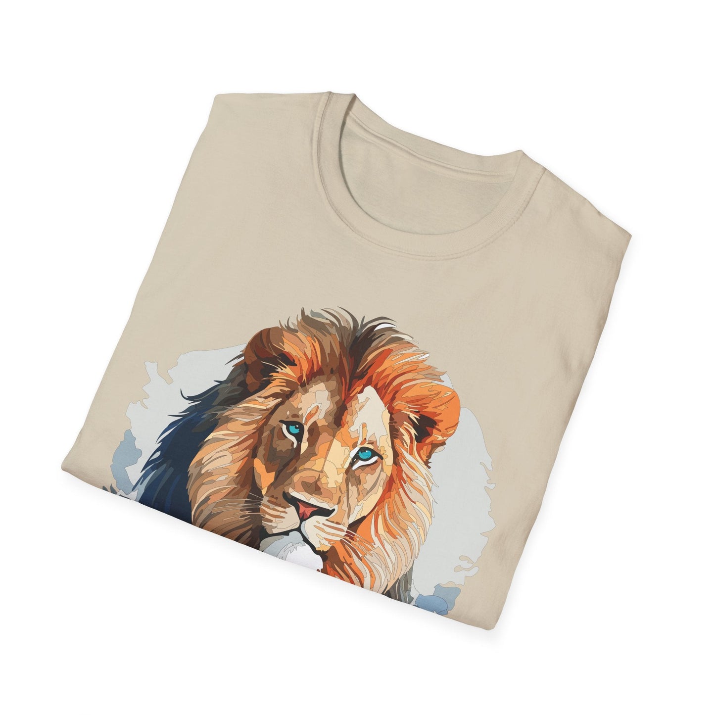 Lion Shirt Unisex Animal Tee Gildan Softstyle 64000 100 Percent Ring Spun Cotton