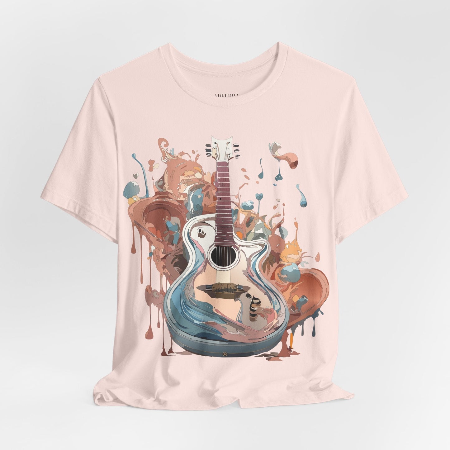 Music Graphic Unisex 100 Cotton Vintage Art with Musical Elements Tee 56