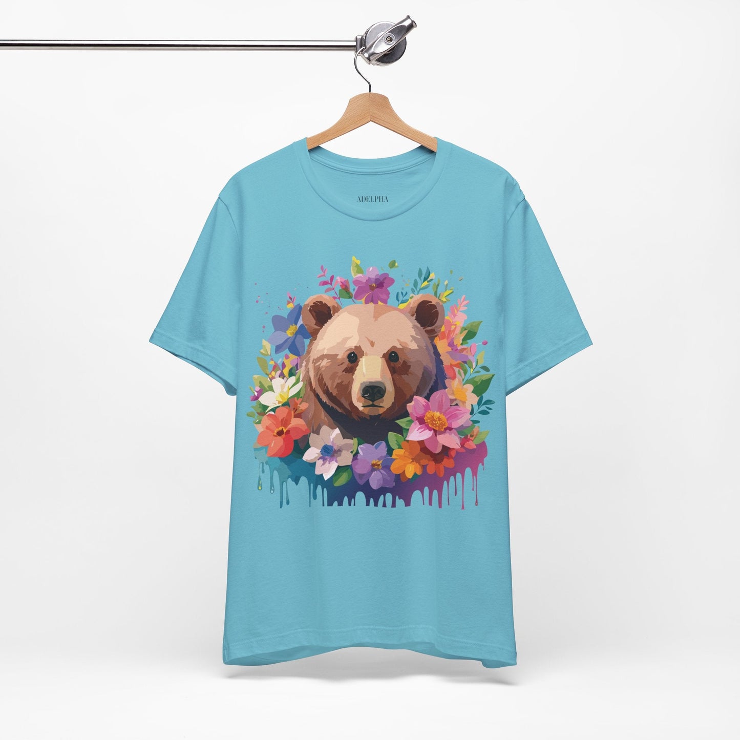 Bear Graphic Tee Adelpha Unisex Vintage Inspired Short Sleeve Shirt