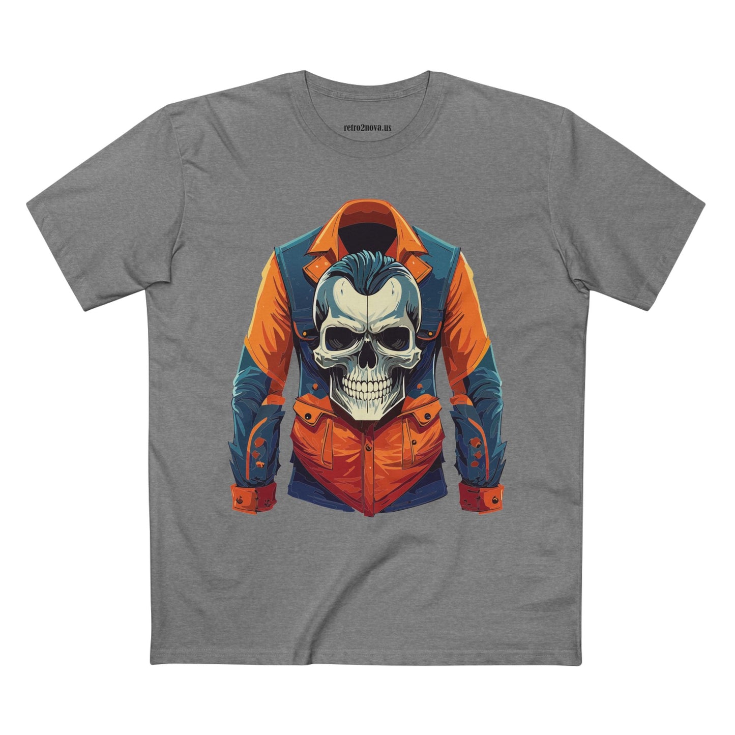 Skull Shirt Unisex Skeleton Tee Premium Cotton Art Design Retro2Nova Exclusive Art Collection
