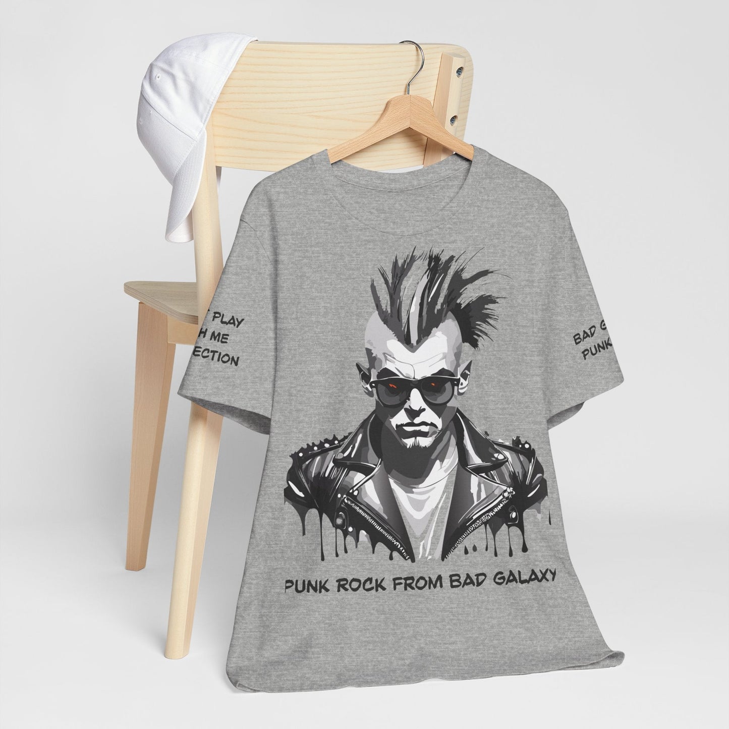 Punk Rocker Graphic Design Unisex Cotton Tee 4