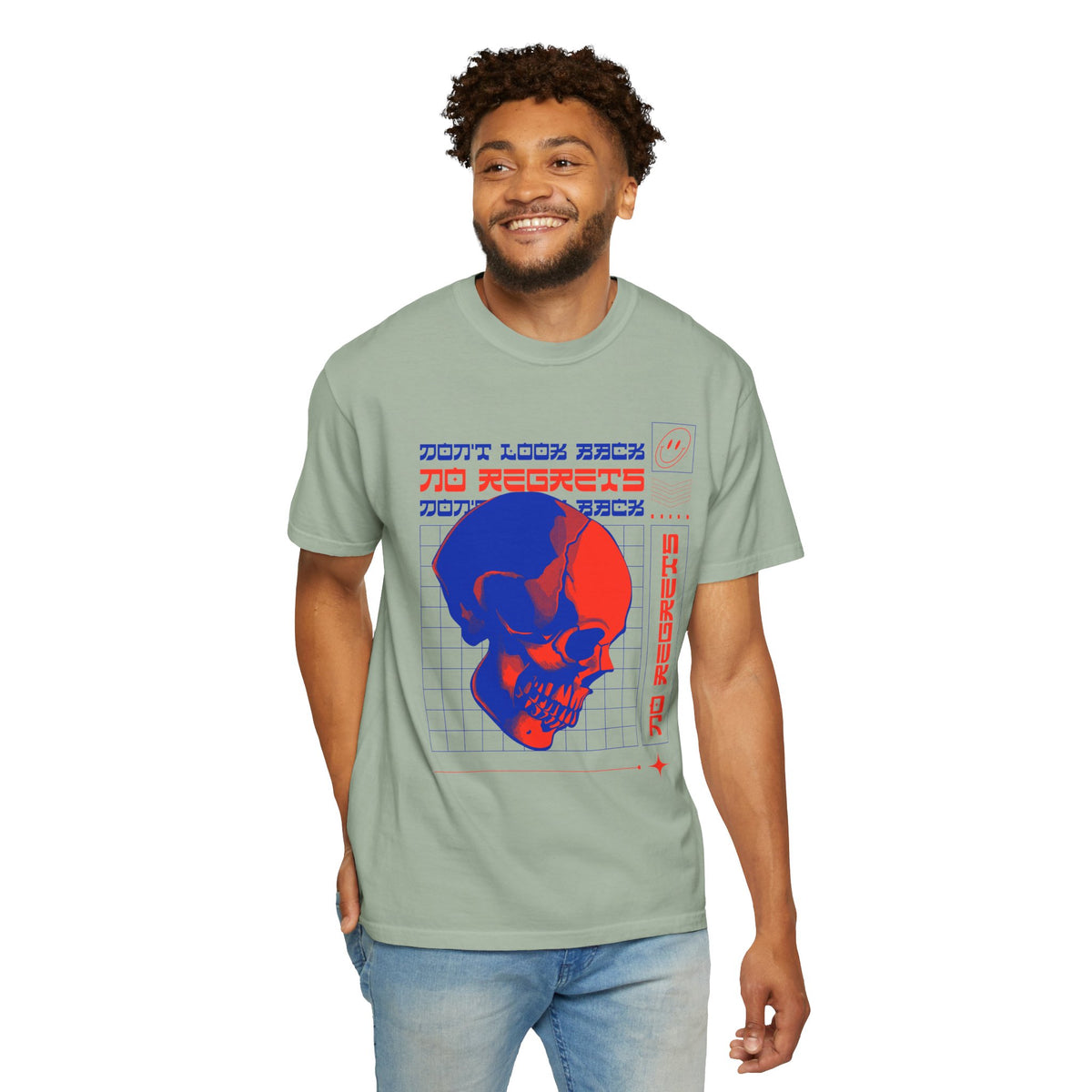 T-Shirt with Skull, Graphic T-Shirts, Art Design Tee Shirt, Skull T-Shirt - 11