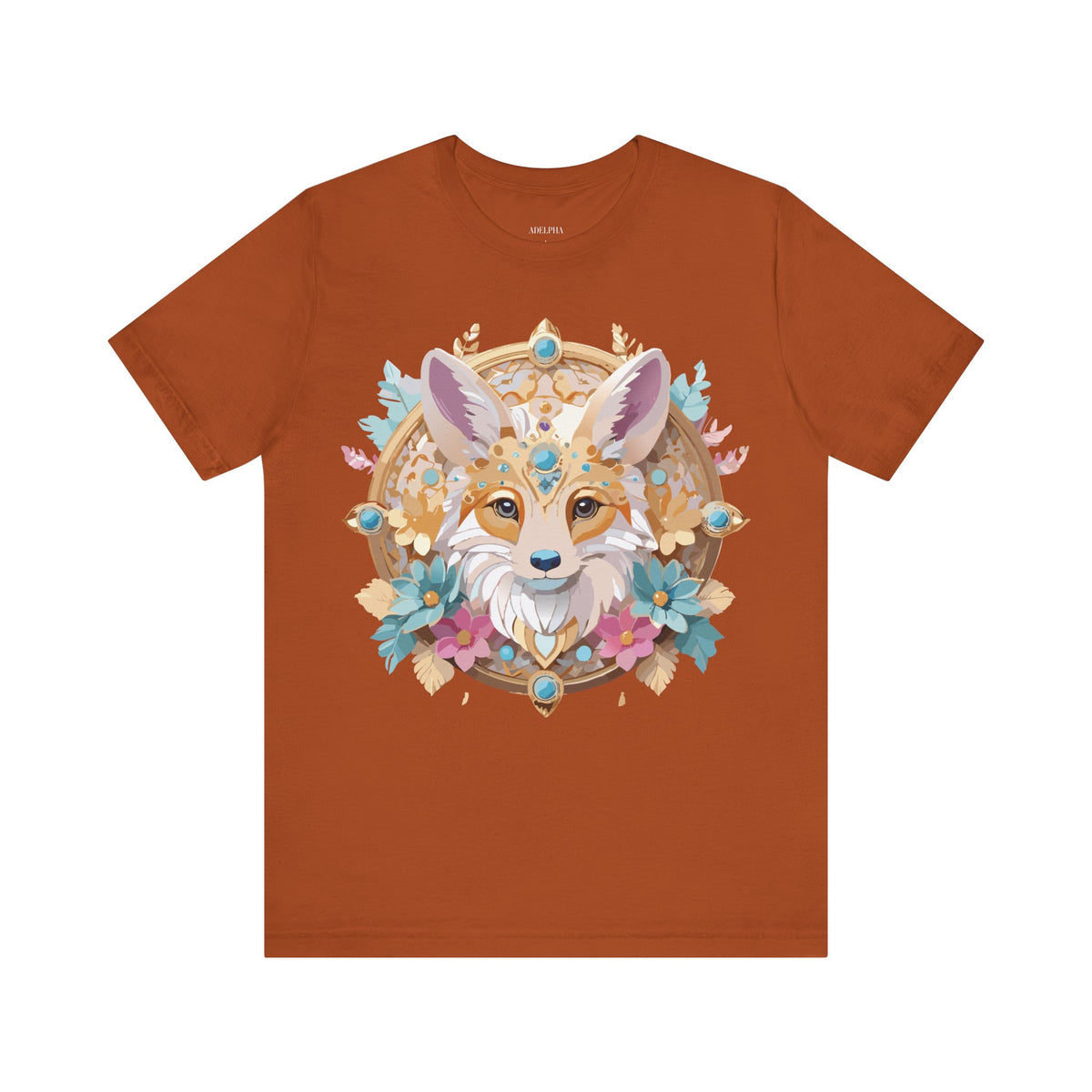 Medallion Graphic Unisex Cotton Bella+Canvas Tee with Art Design d67