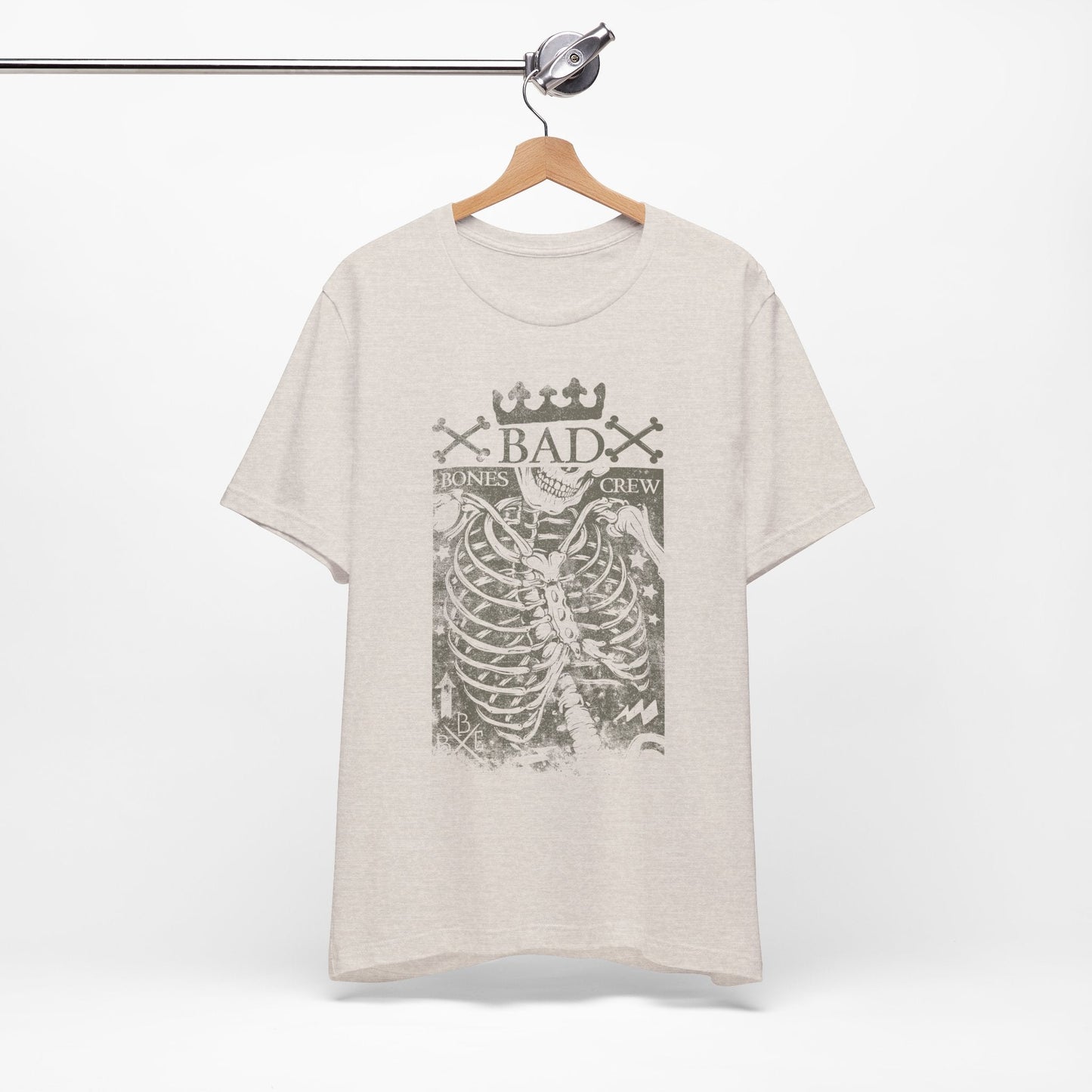 Skeleton Ribcage Tee Bones Crew Graphic Shirt A-10