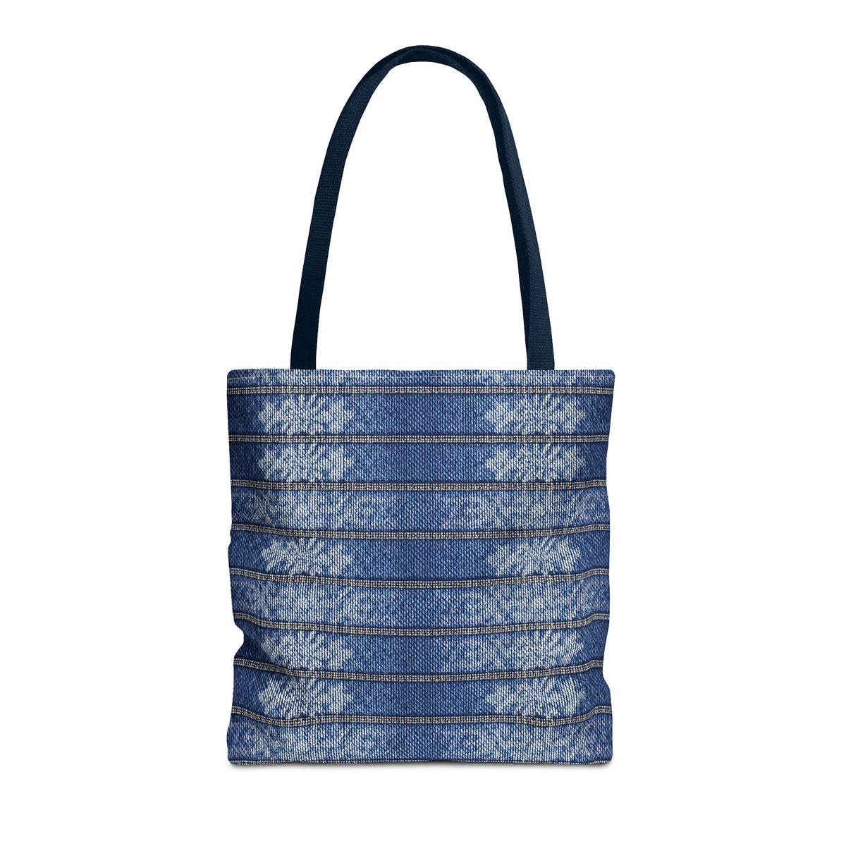 Denim Fabric Imitation Print Unisex Canvas Bag Poly Spun 3 Sizes Tote Bag 113