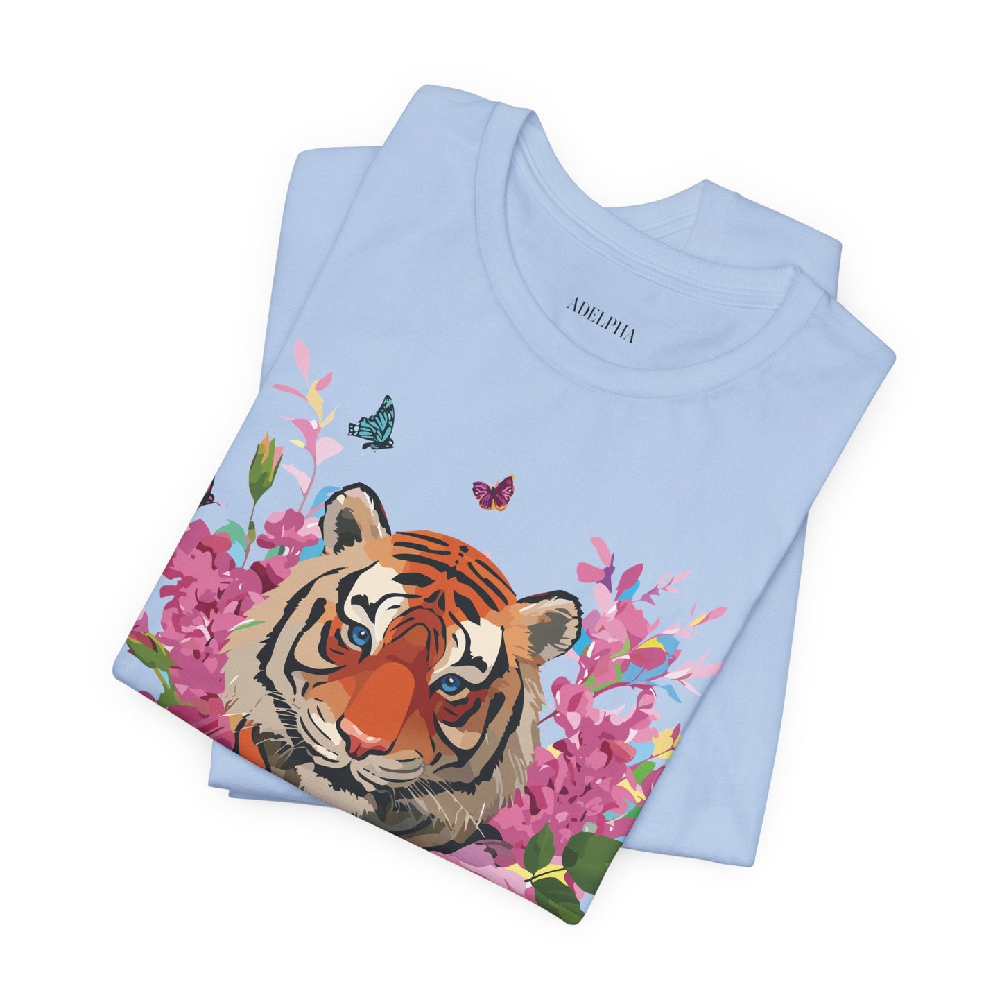 Tiger Graphic Unisex 100 Cotton Vintage Art with Animal Tee 11
