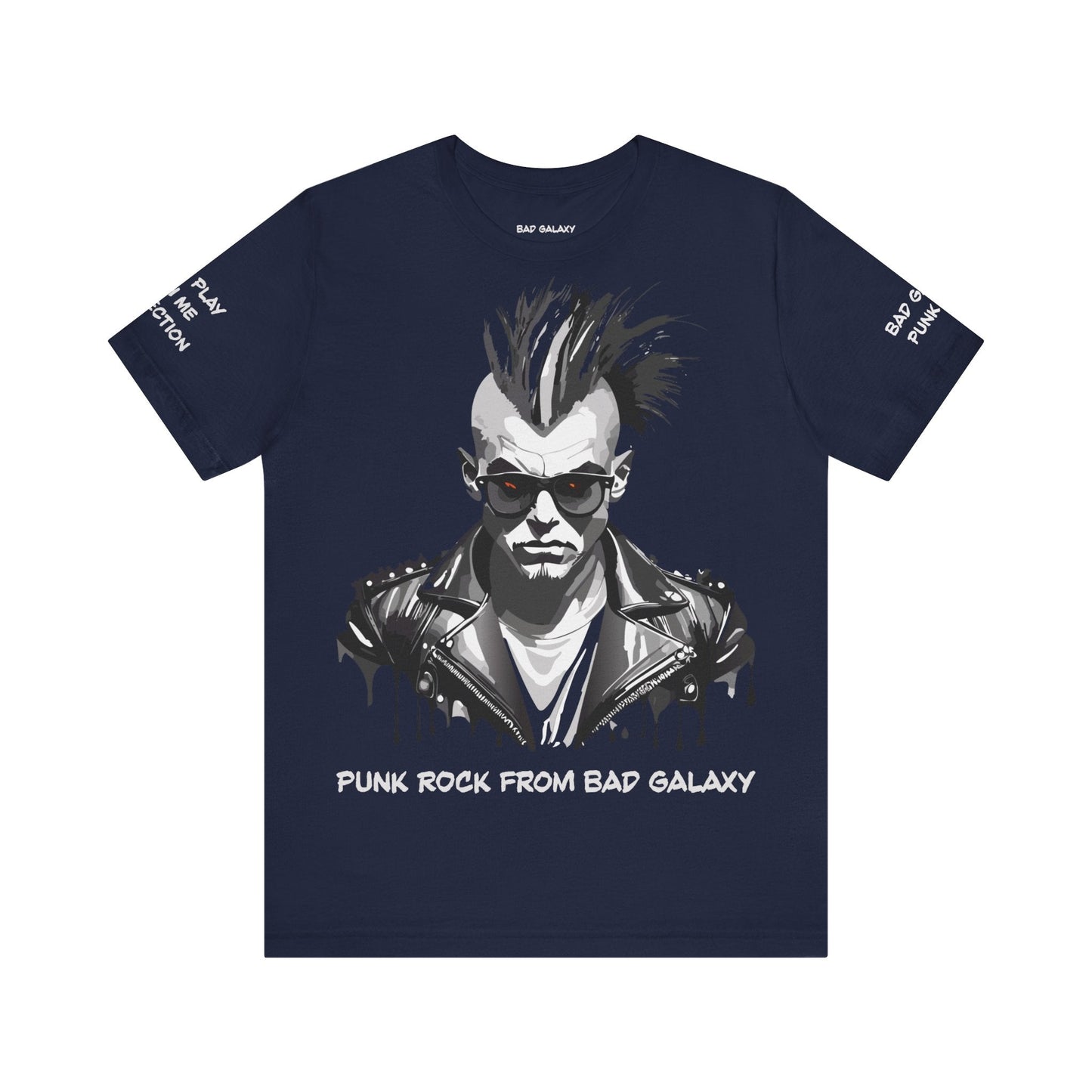 Punk Rock Tee Shirt From Bad Galaxy Made To Order 100 Percent Cotton Eco Friendly Inks