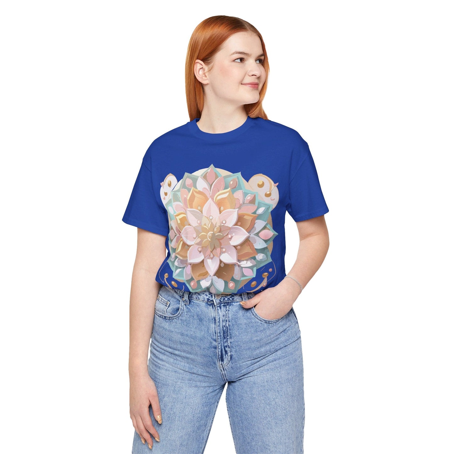 Adelpha Mandala Graphic Tee Unisex Short Sleeve Jersey Shirt Vintage Inspired Artwork