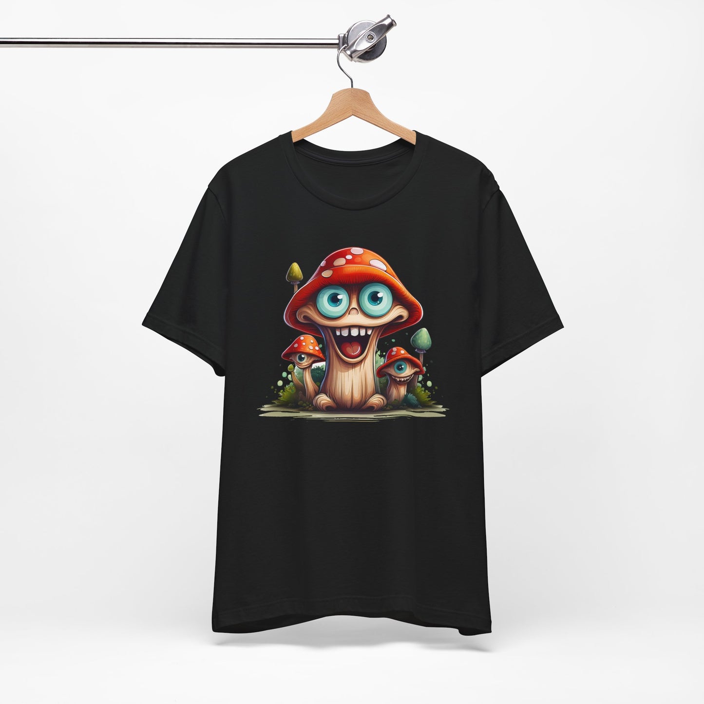 Cute Mushroom Graphic Tee, Fun Cartoon Shirt, Funny Mushroom Shirt, Cute Cartoon Tees, Graphic T-Shirt, Art Design T-Shirt