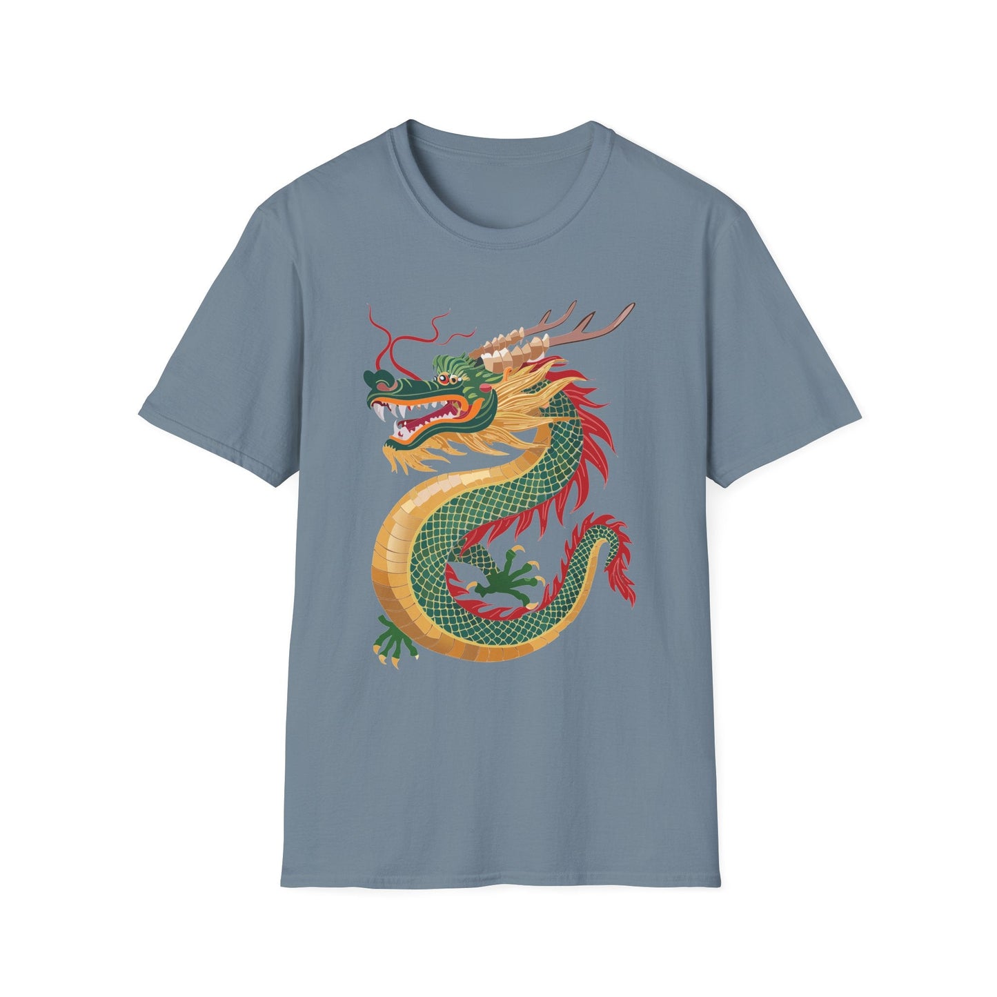 Dragon Graphic Unisex Cotton Softstyle Art Design Tee With Animals 9