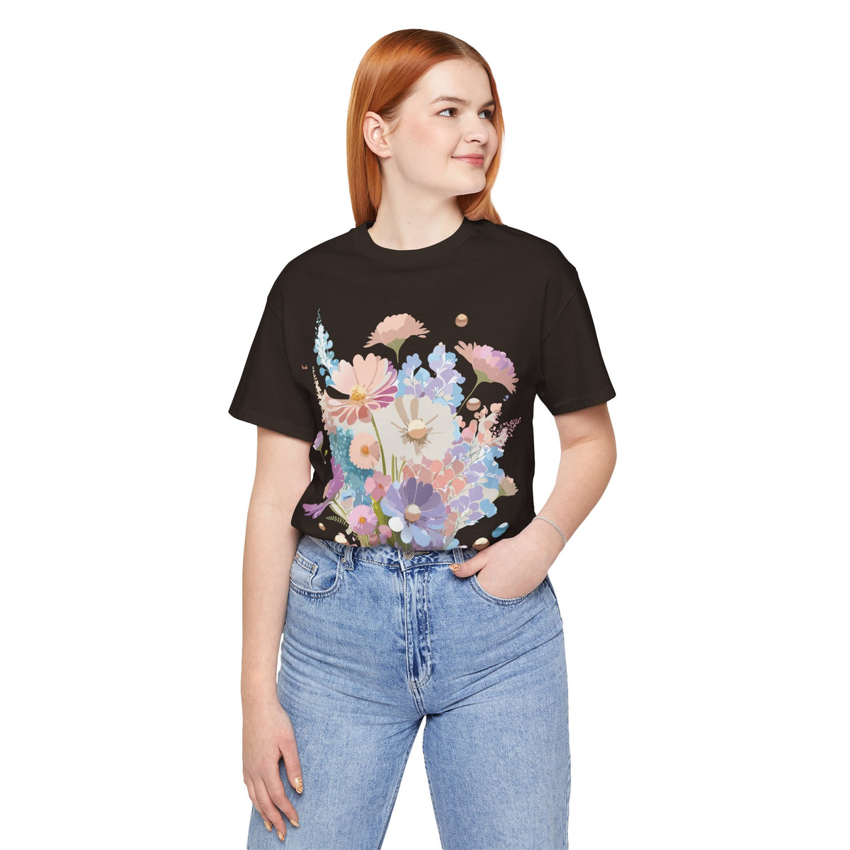 Floral Graphic Tee Shirt - Bella+Canvas Unisex 100 Cotton 15