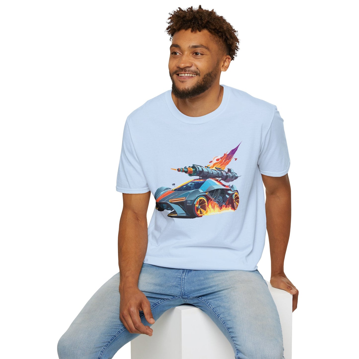 Car T Shirt for Car Lovers Unisex Softstyle Tee 64000 Hot Wheels Design Shirt with Cars