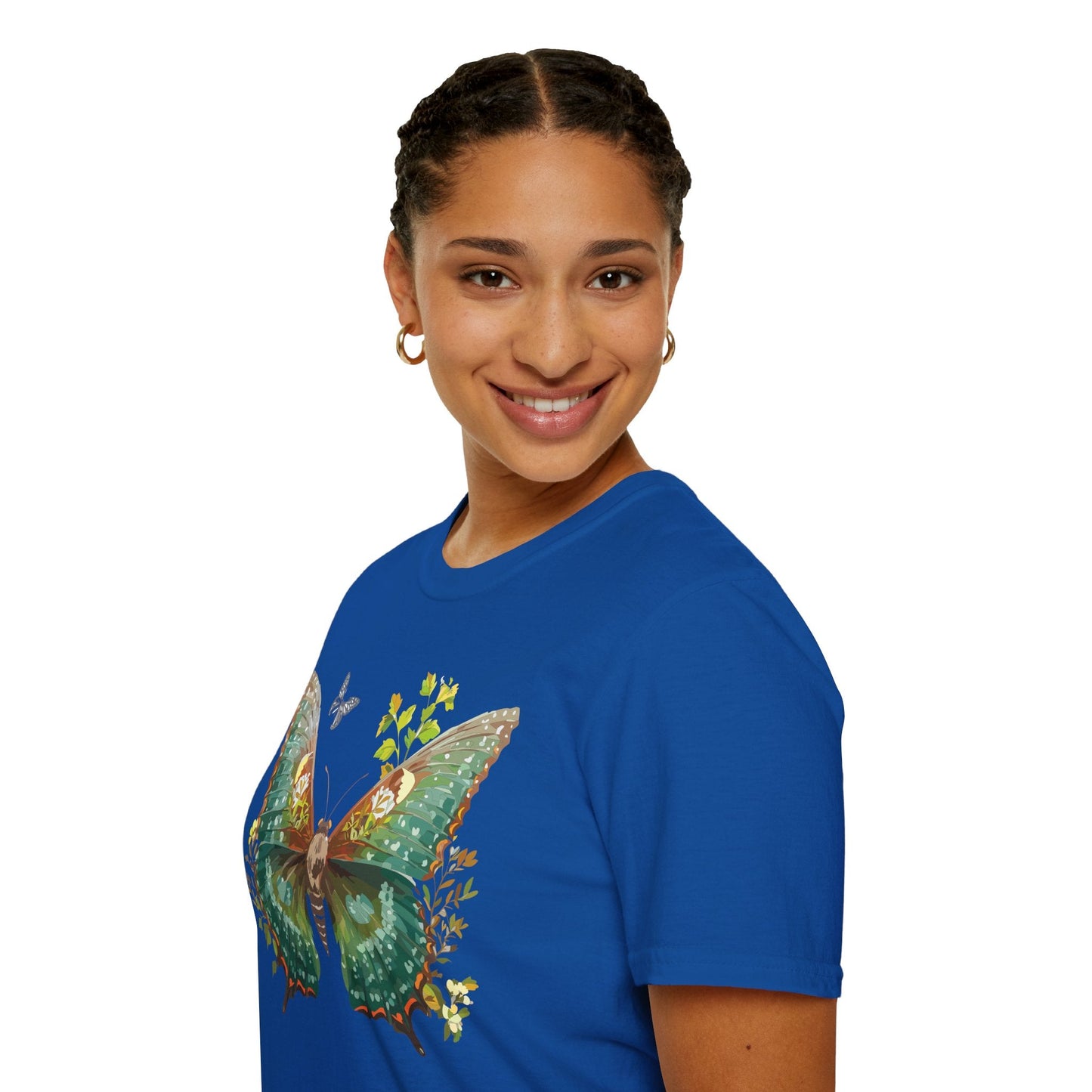 Butterfly Shirt Unisex T Shirt Monarch Print Gildan Softstyle 64000 Comfortable Everyday Wear