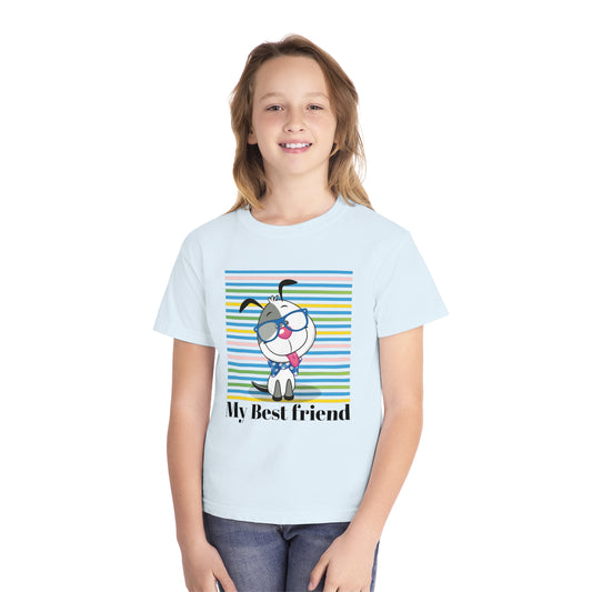 Youth Tee Shirt with Little Dog