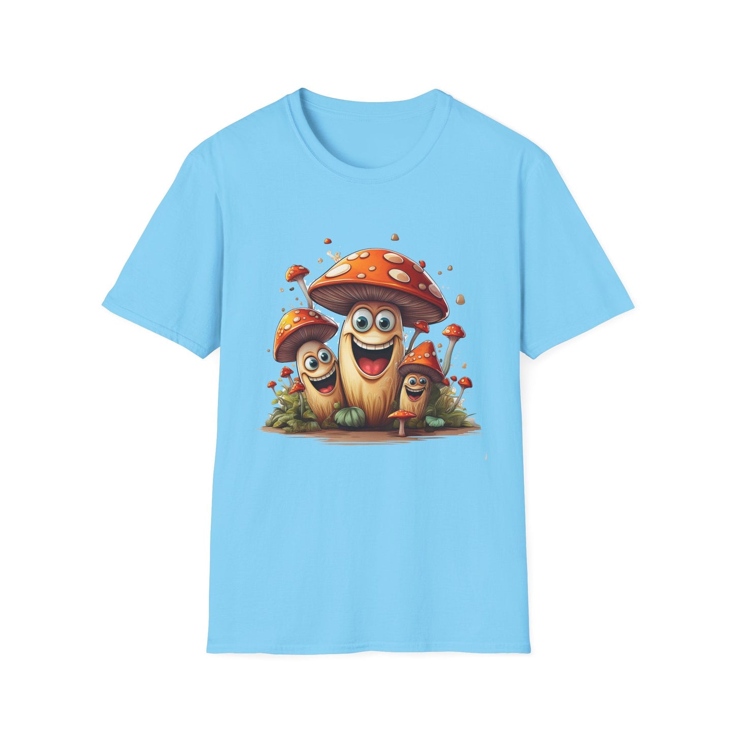 Mashroom Tee Shirt Unisex Funny Mashroom Design Softstyle 100 Percent Cotton Gildan