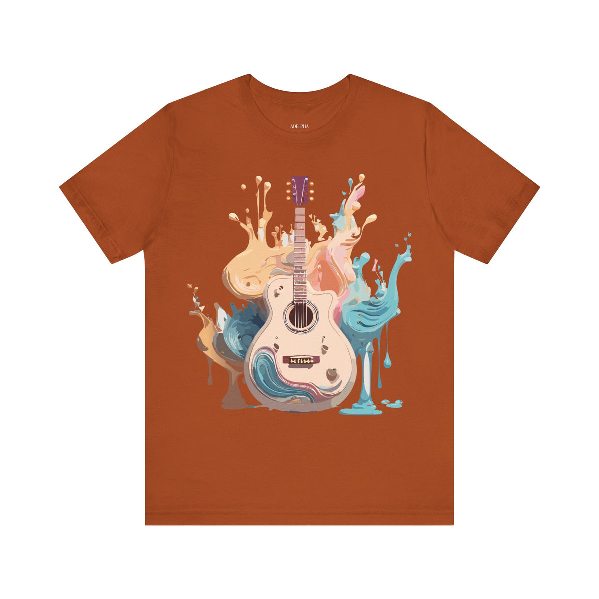 Music Graphic Unisex Cotton Bella+Canvas Tee with Art Design n176