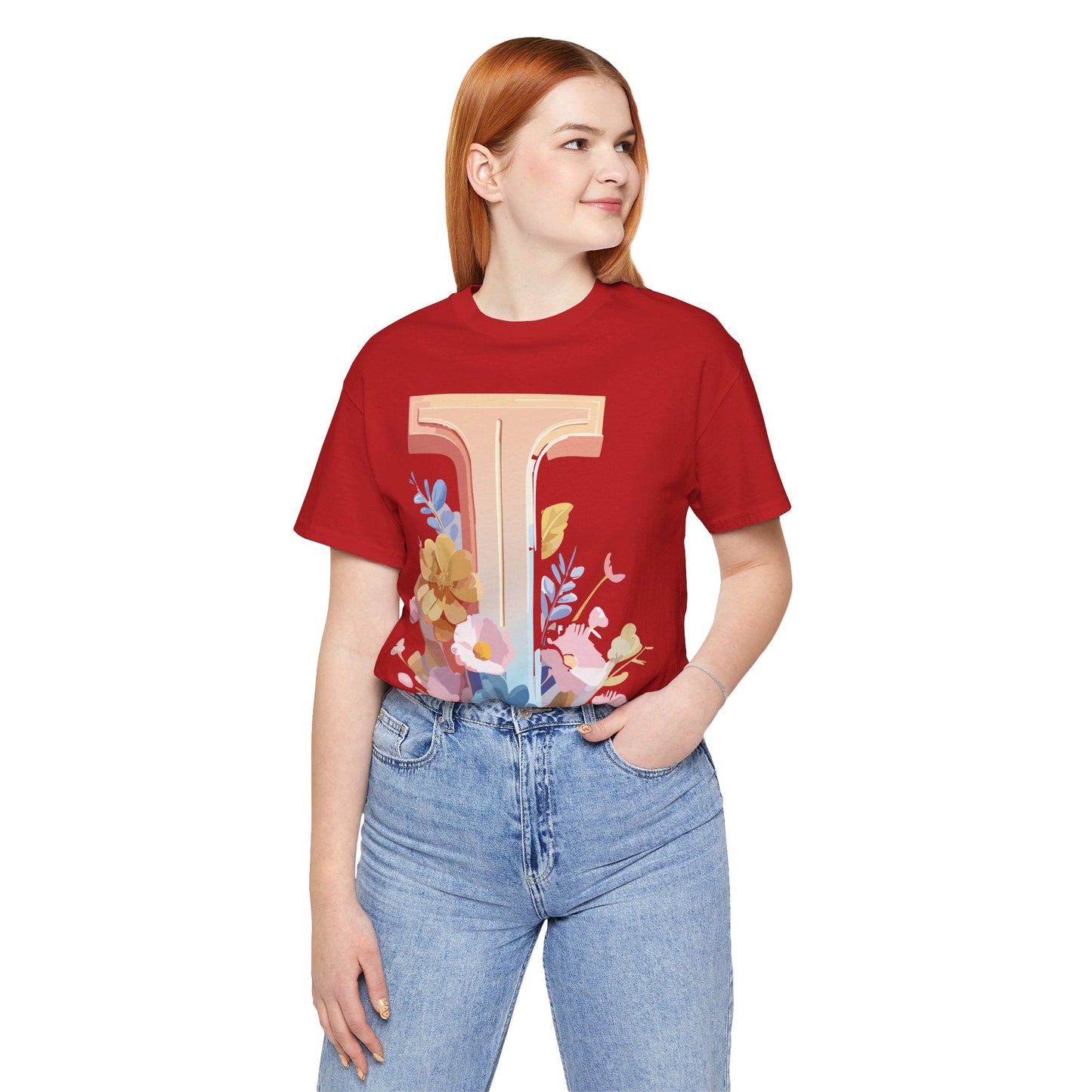Letter I Shirt Graphic Tee Unisex Vintage Inspired Adelpha Art Design Short Sleeve Tee