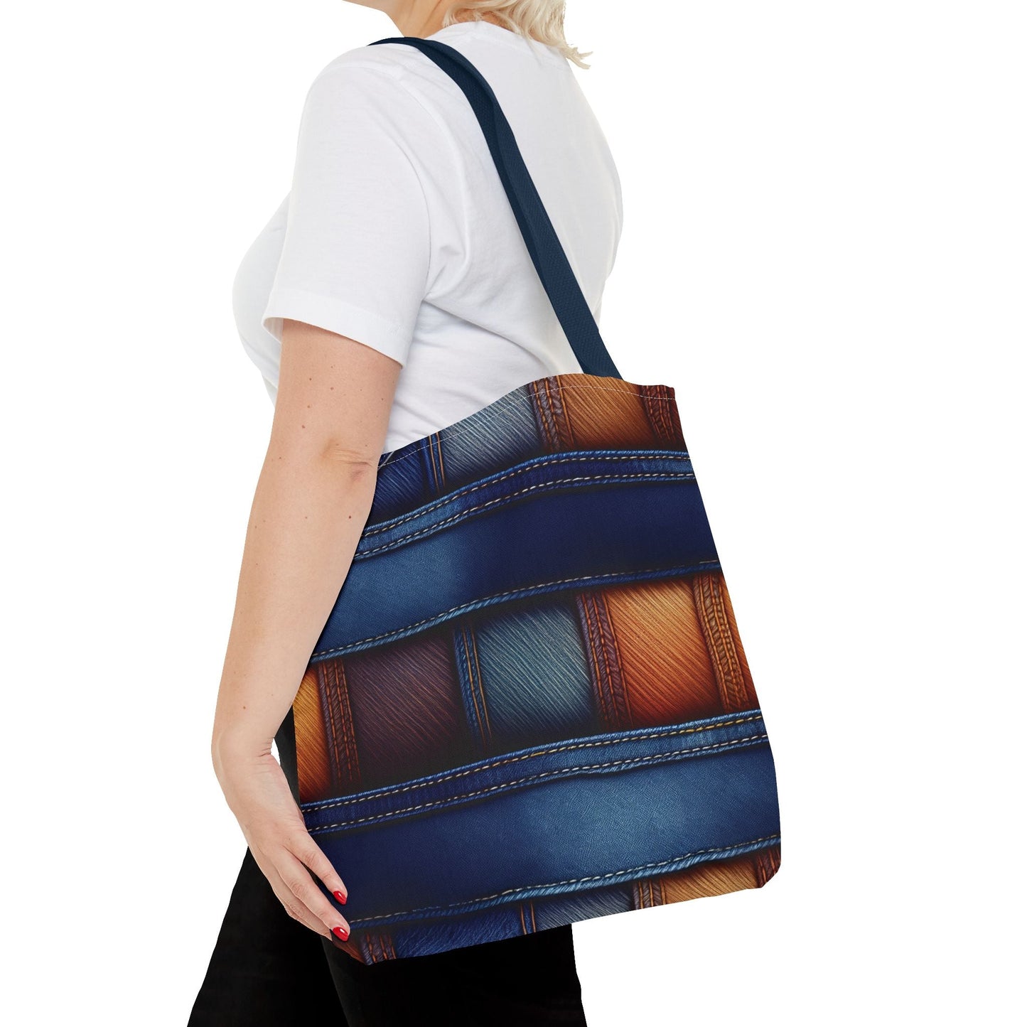 Denim Canvas Bag, Tote Bag Denim Printify