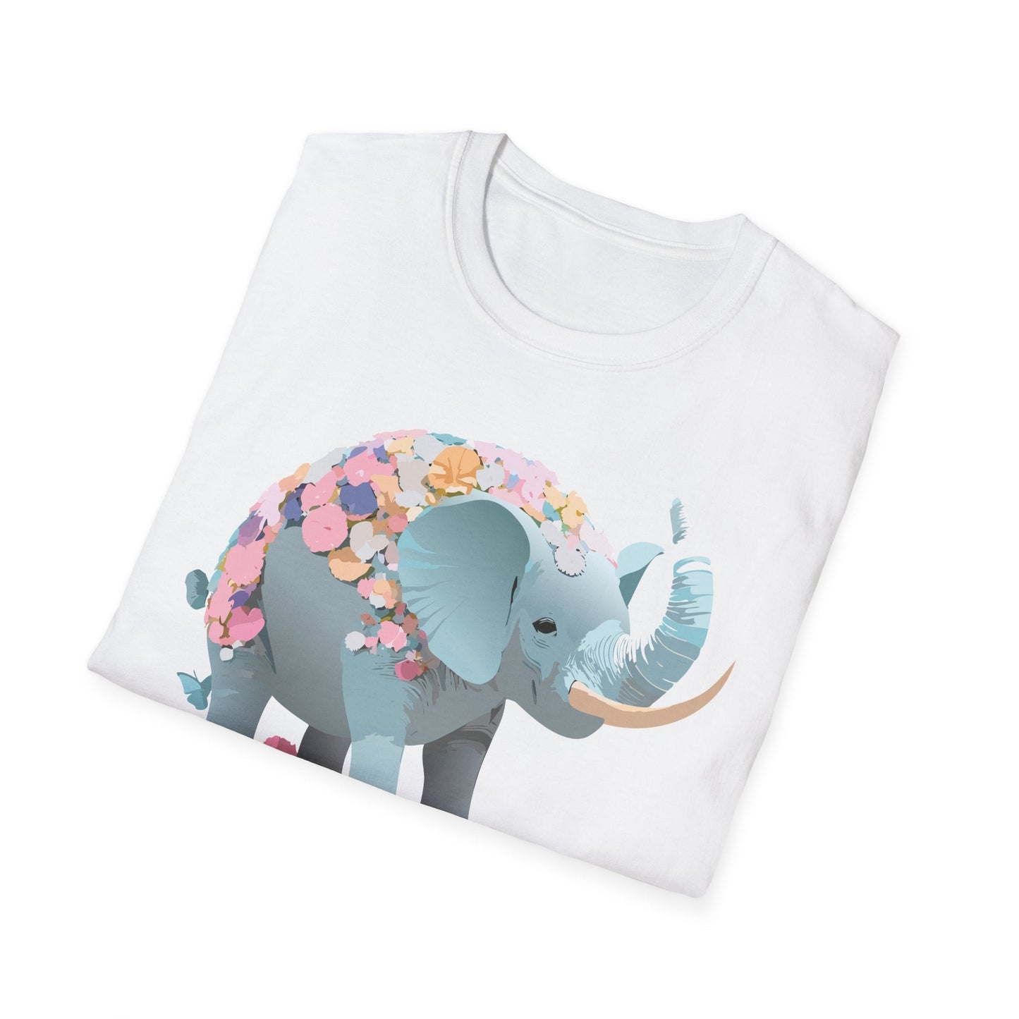 Elephant Graphic T Shirt Gildan Softstyle Unisex Cotton Tee With Elephant Print Design Artwork
